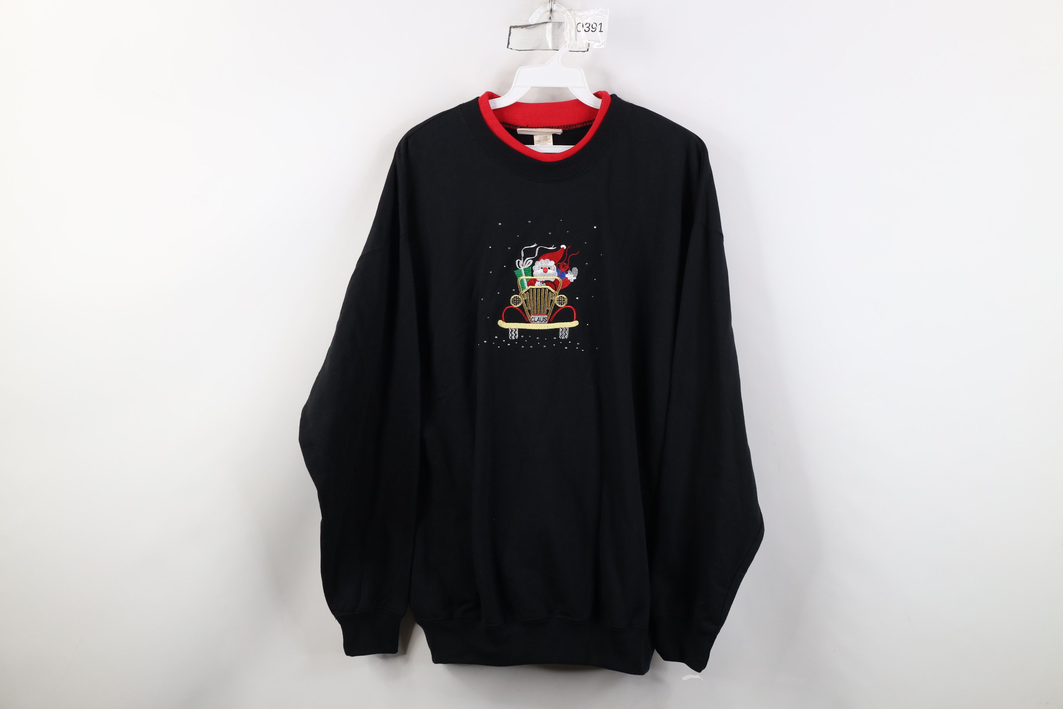 Vintage Deadstock Vintage 90s Christmas Santa Claus Sweatshirt Size L / US 10 / IT 46 - 1 Thumbnail
