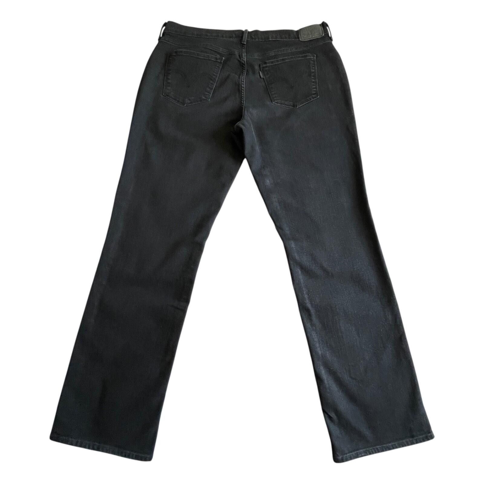 Levi's Levi’s 505 Women’s Black Jeans 16W 33x32 Straight CLEAN! Size 38" / US 16 / IT 52 - 2 Thumbnail