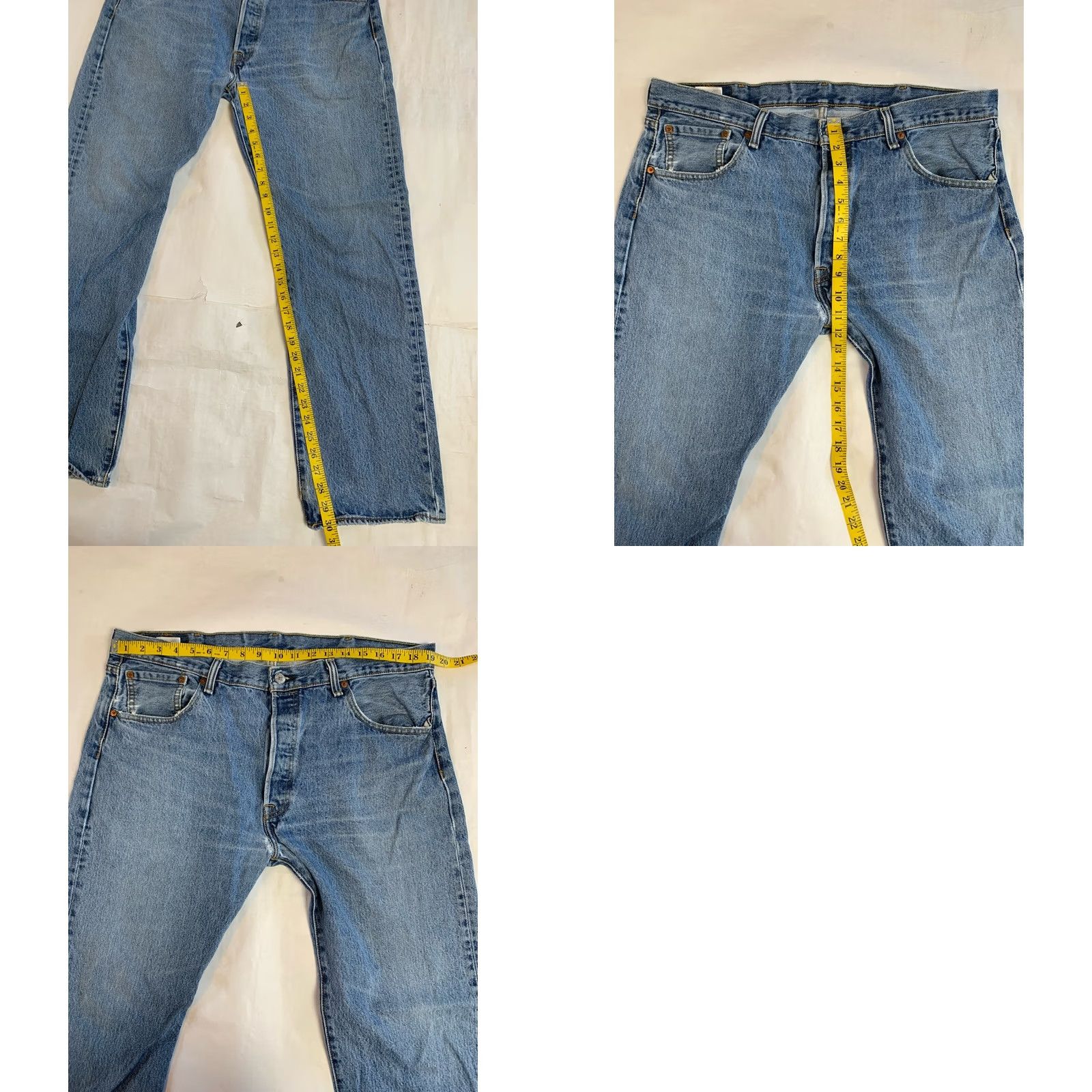 Levi's Levi's 501 Jeans Blue Button Fly Straight 38x32 Mens Regular Denim Cotton 5-Pocket American Cowboy Vintage No? Size US 38 / EU 54 - 8 Thumbnail