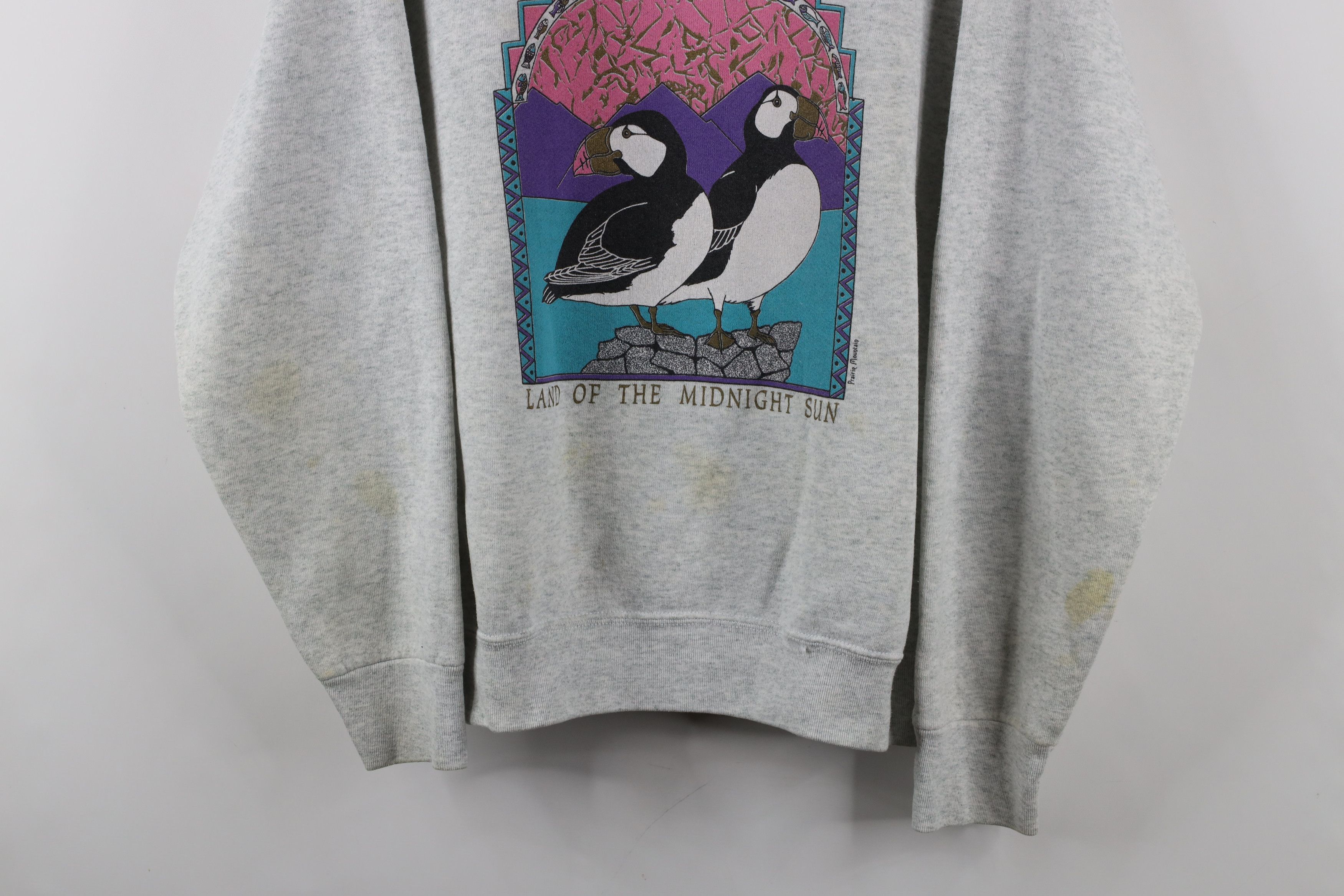 Vintage Vintage 90s Streetwear Puffins Crewneck Sweatshirt USA Size L / US 10 / IT 46 - 3 Thumbnail