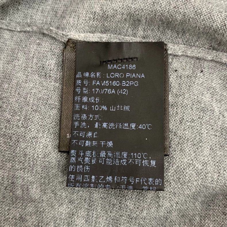 Loro Piana LORO PIANA Gray Cashmere Crewneck Long Sleeve Sweater Size S / US 4 / IT 40 - 6 Thumbnail