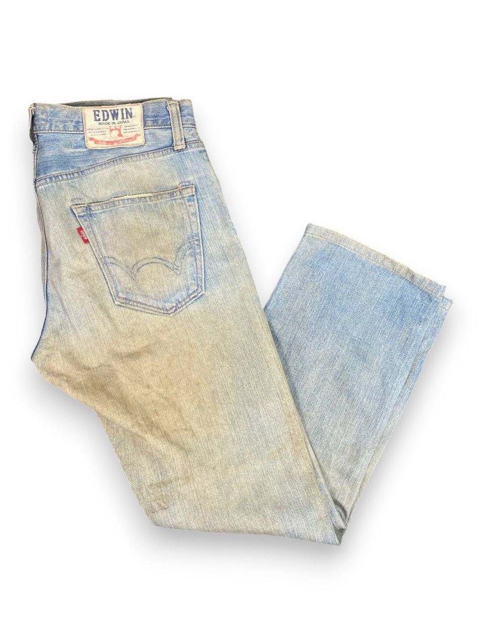 Edwin vintage edwin lightwash distressed denim nice design Size US 36 / EU 52 - 1 Thumbnail