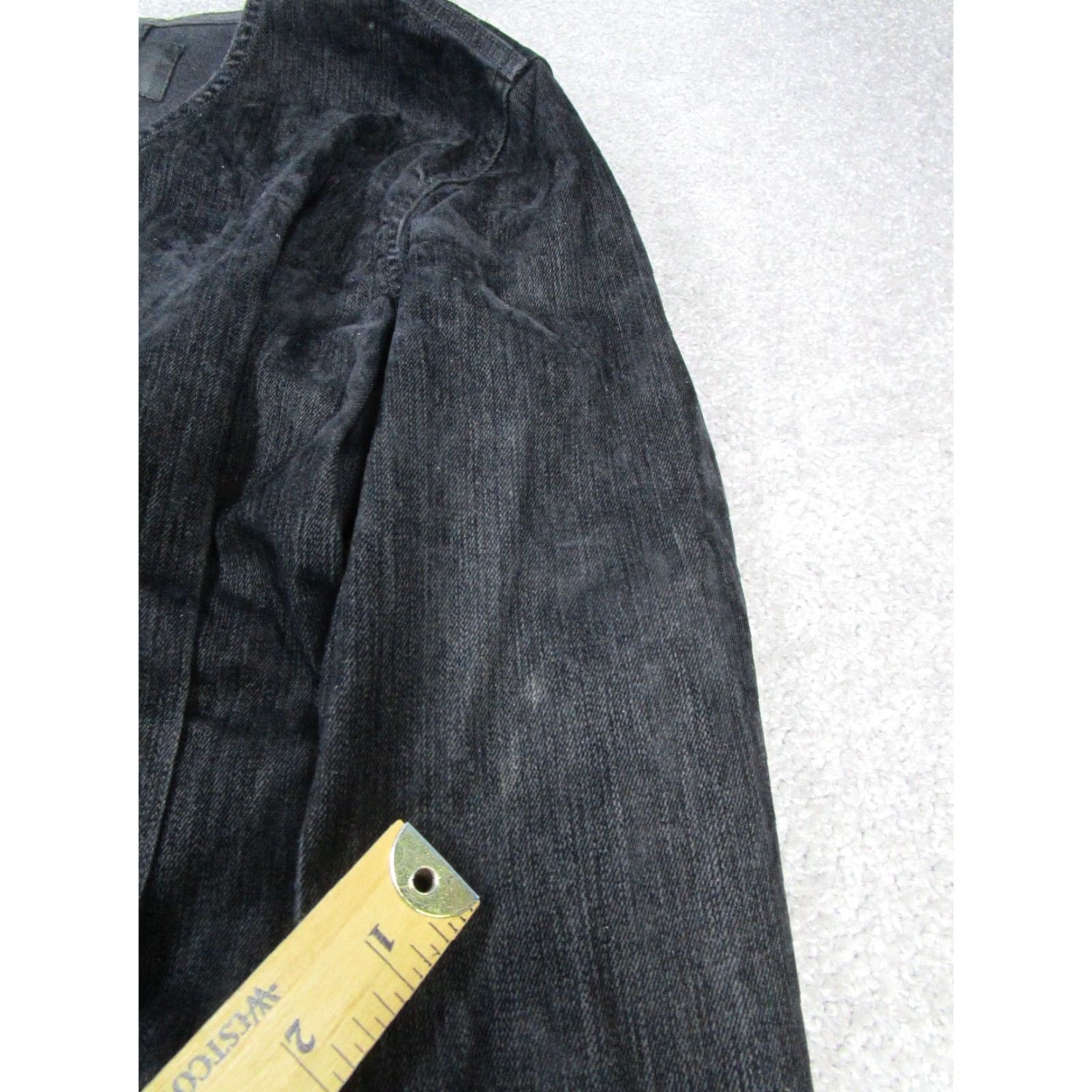 Banana Republic VINTAGE Banana Republic Jacket Womens XS Black Denim Cotton Blend Regular Mid-Length Long Sleeve Button Casual Size XS / US 0-2 / IT 36-38 - 5 Thumbnail