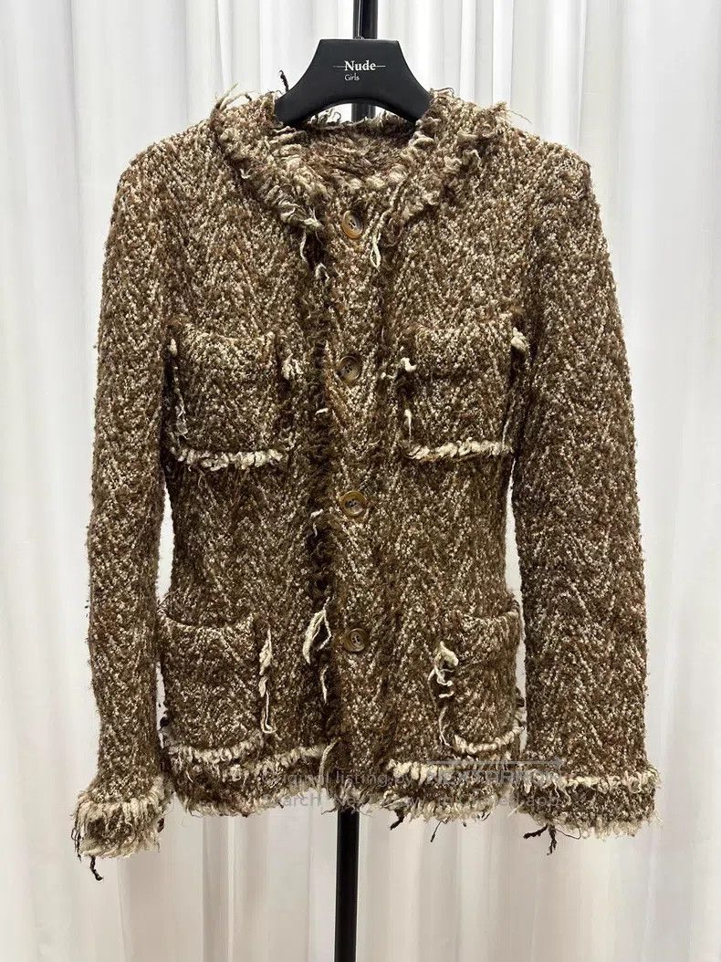 Junya Watanabe Junya Watanabe Coarse Tweed Coat Size S / US 4 / IT 40 - 1 Thumbnail