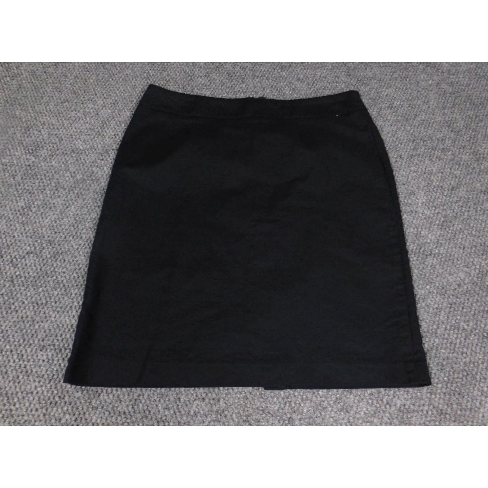 Coldwater Creek Coldwater Creek Skirt Petites 12P Womens Black A-Line Knee Length Stretch Cotton Zipper Size 34" / US 12 / IT 48 - 2 Thumbnail