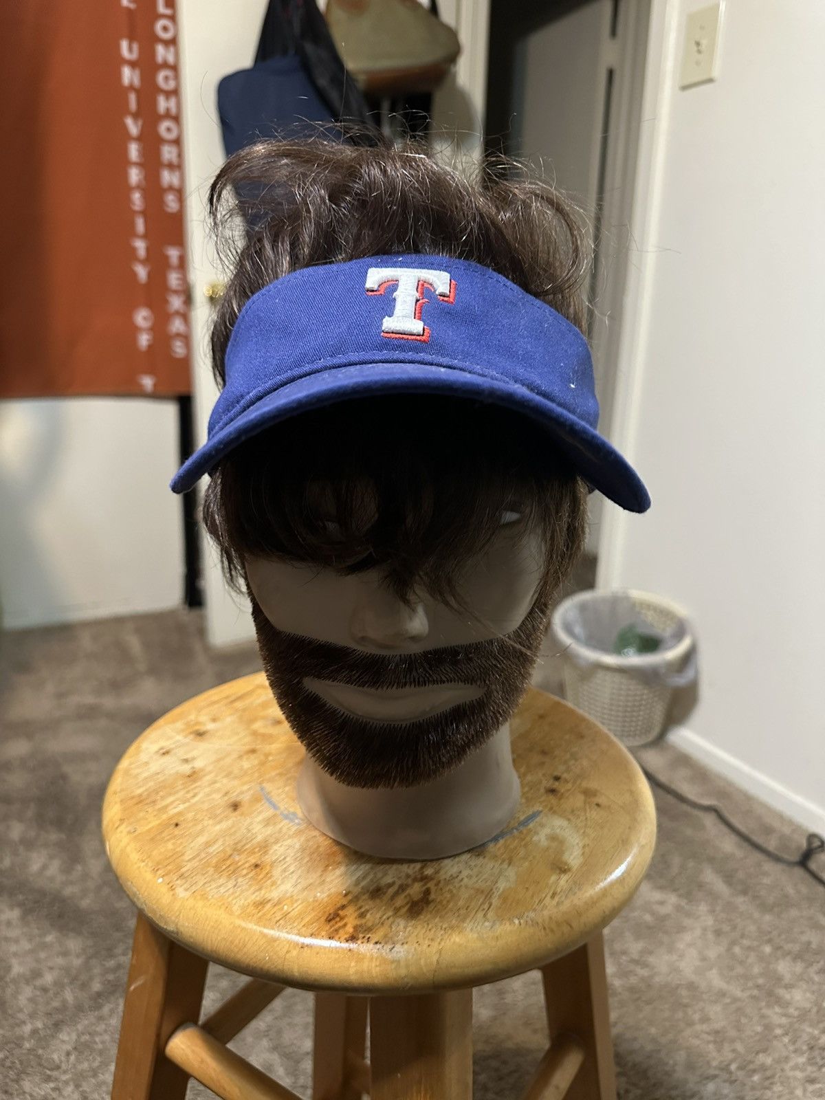 MLB Vintage MLB Texas Rangers “triple blue” sun visor hat 90s Size ONE SIZE - 1 Thumbnail