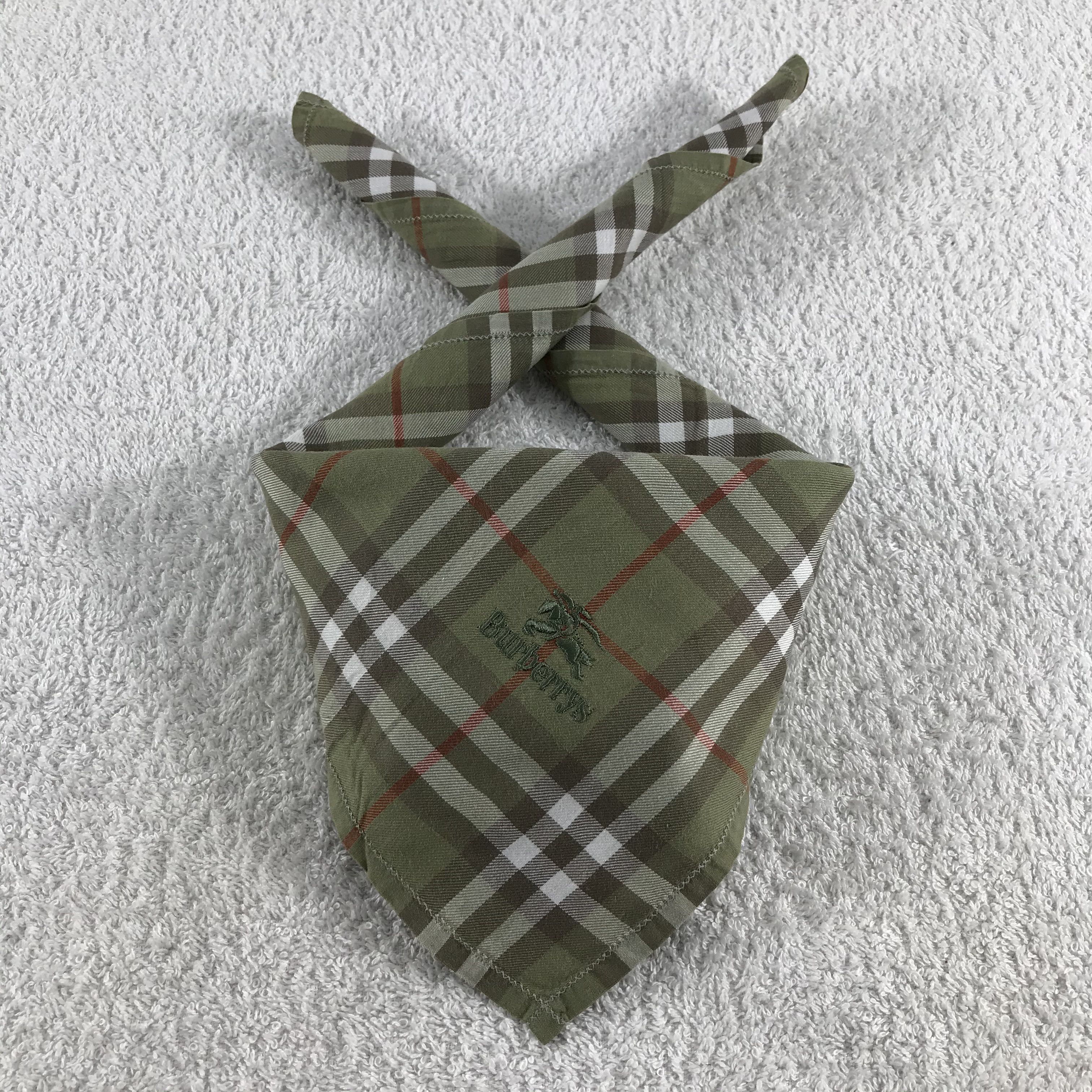 Burberry × Vintage Burberry Bandana / Handkerchief / Neckerchief - S099 Size ONE SIZE - 3 Thumbnail