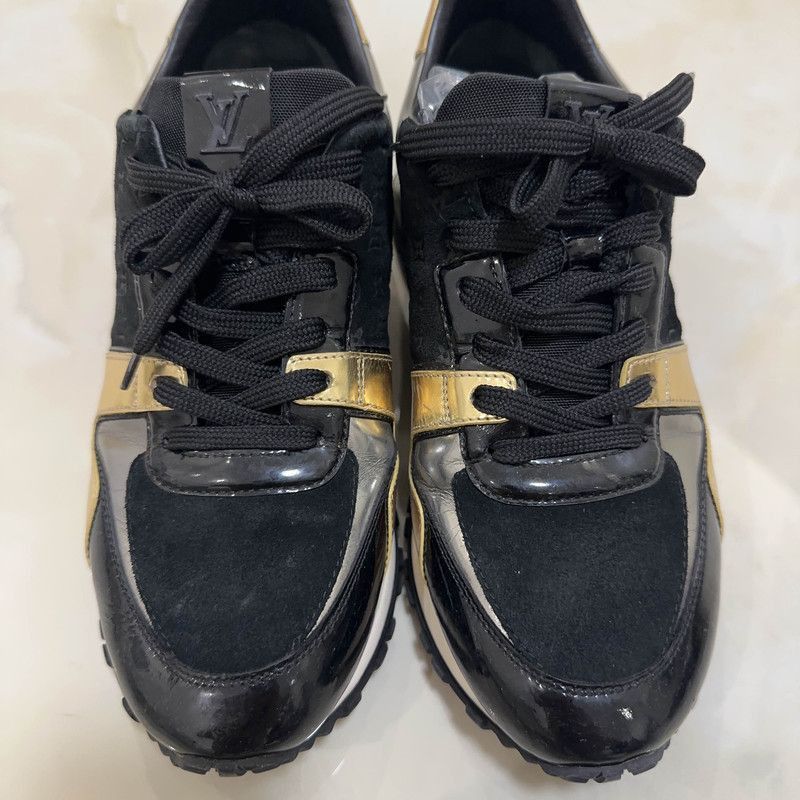 Louis Vuitton Louis Vuitton Black and Gold Low-Top Sneakers - Size US 6.5 / EU 39-40 - 2 Thumbnail