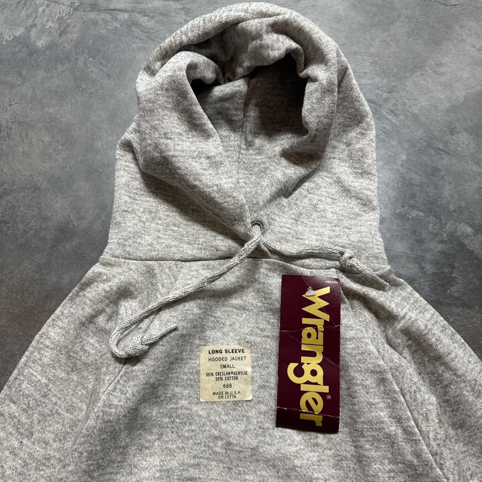 Vintage × Wrangler True Vintage 70s Wrangler 5050 Deadstock NWT Blank Hoodie Size US XS / EU 42 / 0 - 2 Thumbnail