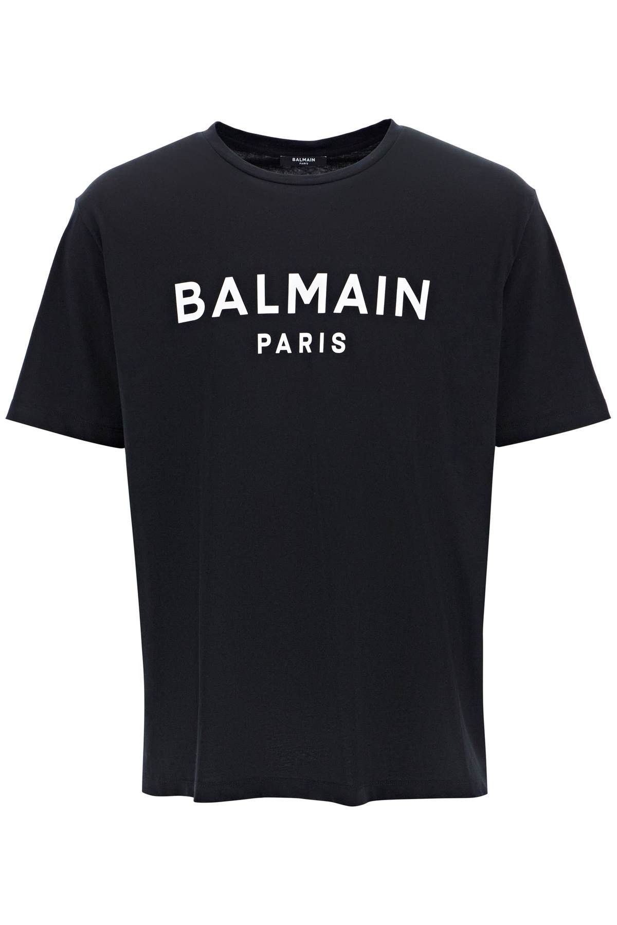 image of Balmain Logo Print T-Shirt in Black, Men's (Size XL)