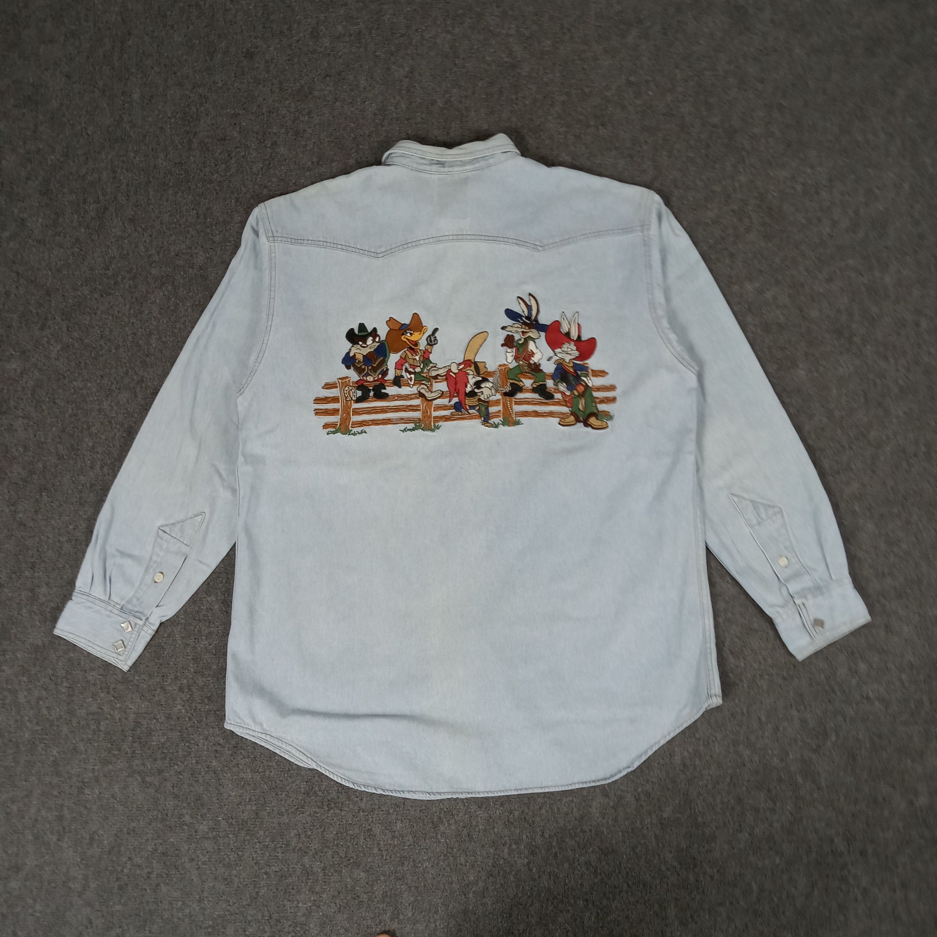 Cartoon Network × Vintage Looney Tunes Classic American Style Embroidery Shirt Size US L / EU 52-54 / 3 - 1 Thumbnail