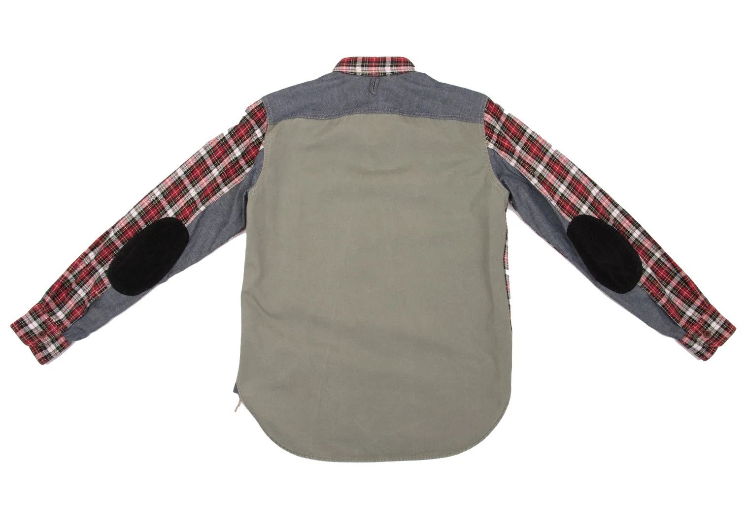 Junya Watanabe Elbow Patch Check Shirt in Red, White, and Khaki Size US S / EU 44-46 / 1 - 13 Thumbnail