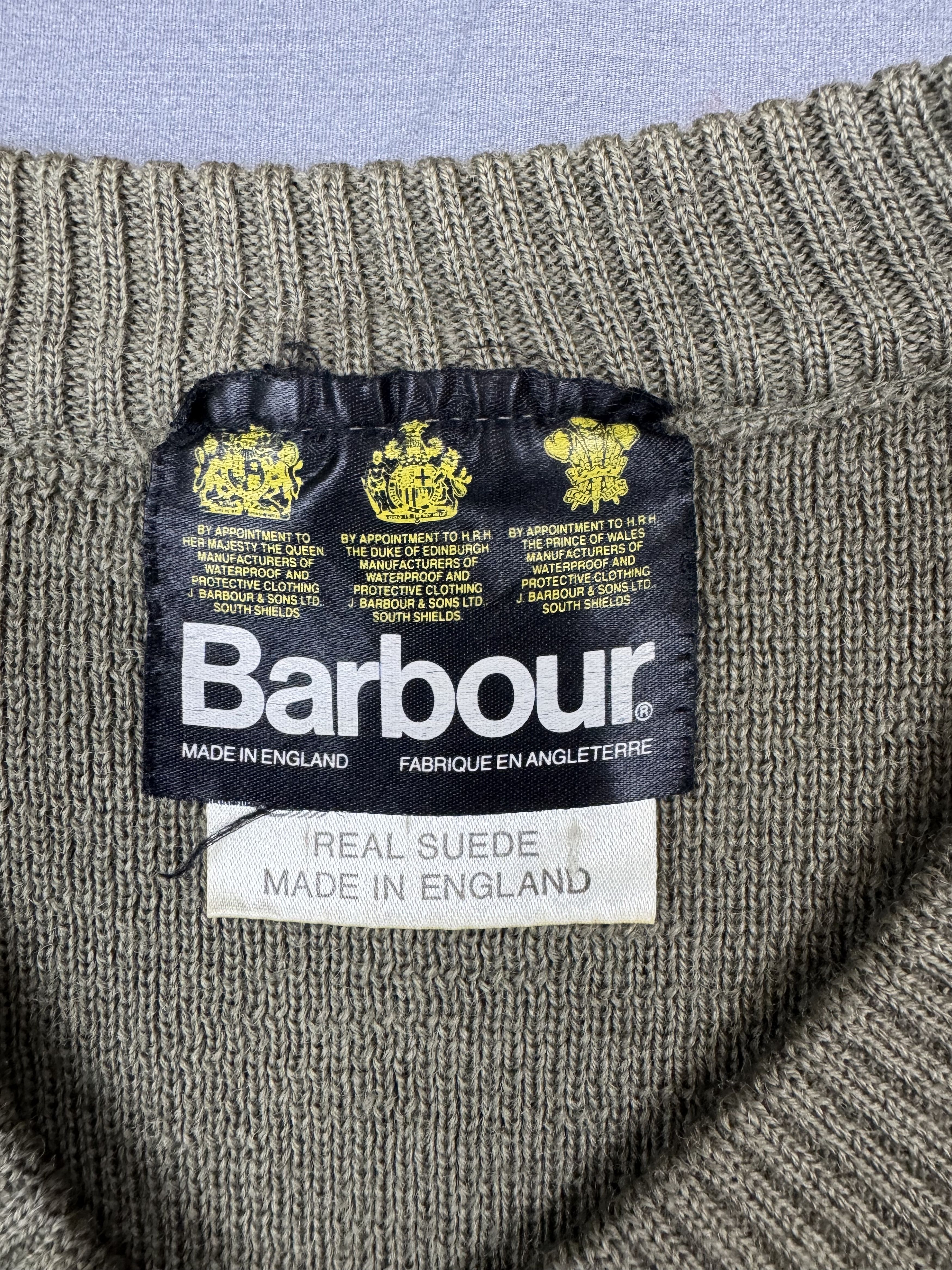 Barbour Vintage Barbour Sweater Sporting Rib Elbow Pad Suede Wool Size US S / EU 44-46 / 1 - 4 Thumbnail