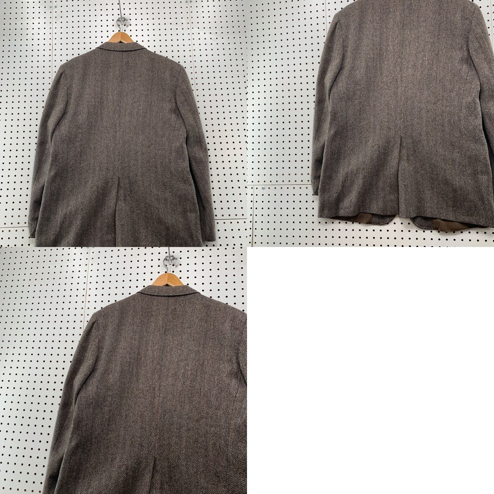 Vintage Vintage Kuppenheimer Blazer Sport Coat Mens Brown 80s Herringbone Wool 46R Size 46R - 10 Thumbnail