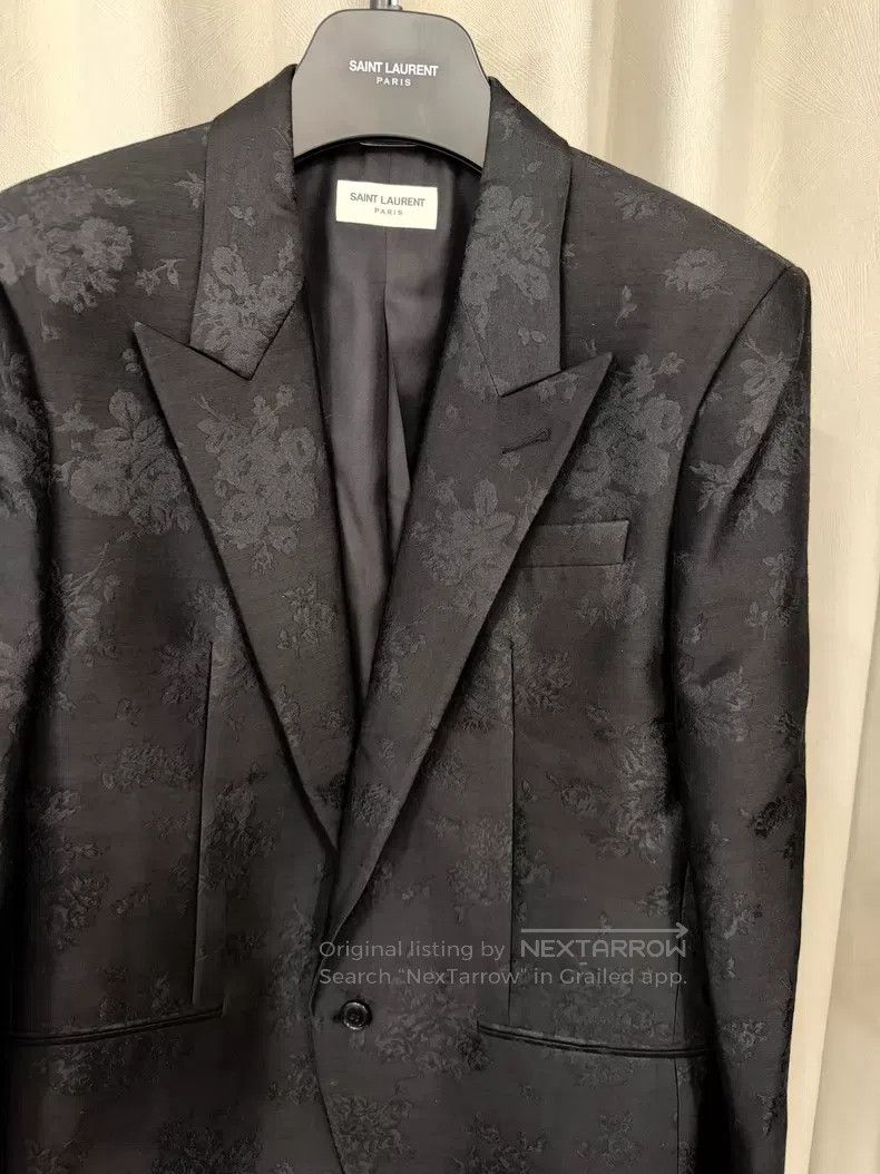 Saint Laurent Paris Saint Laurent Paris Floral Jacquard Single-breasted Notche Size US M / EU 48-50 / 2 - 3 Thumbnail