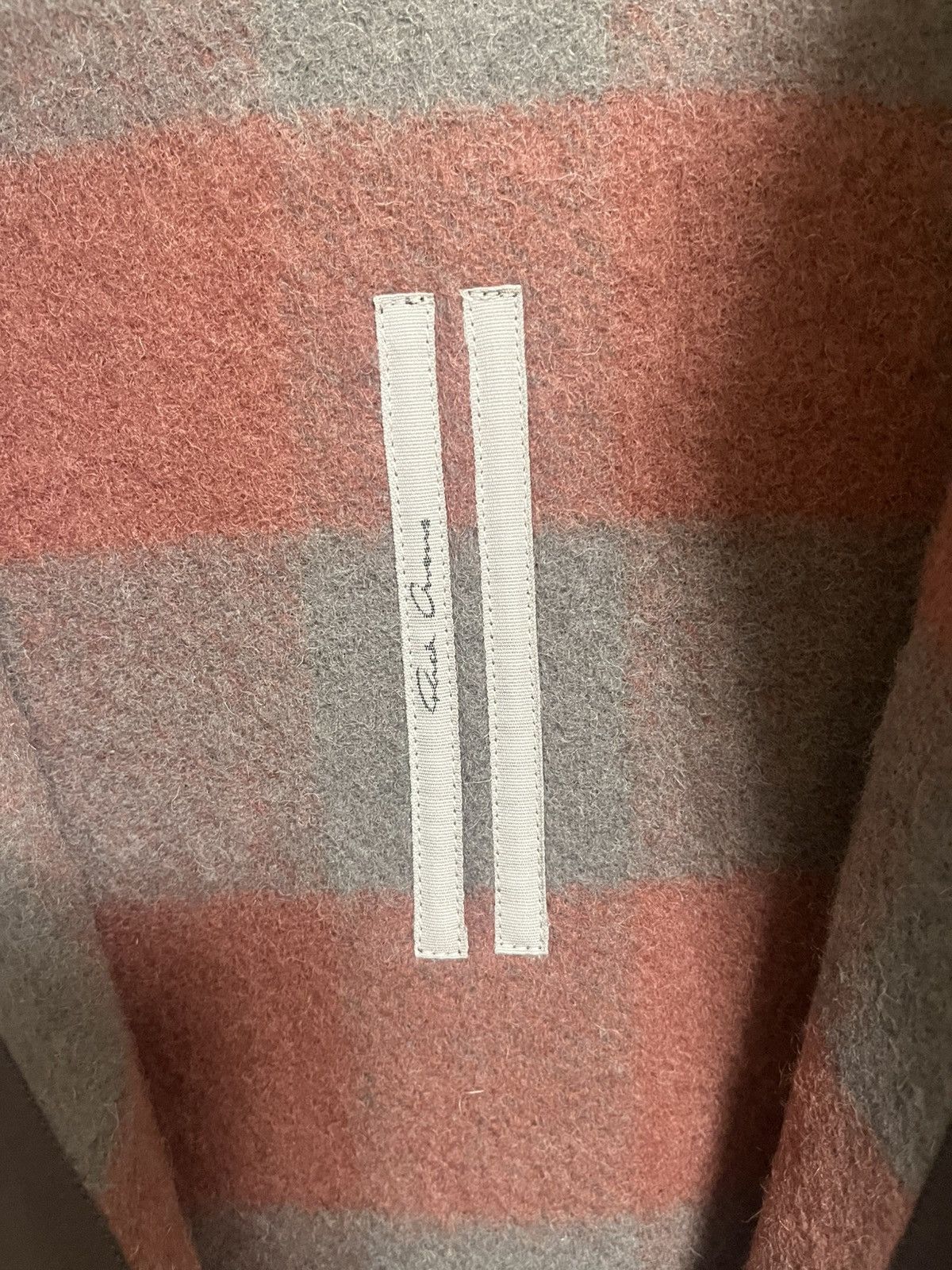 Rick Owens Rick Owens Oversized Outershirt Rosewood Plaid Sz 50 Size US M / EU 48-50 / 2 - 10 Thumbnail