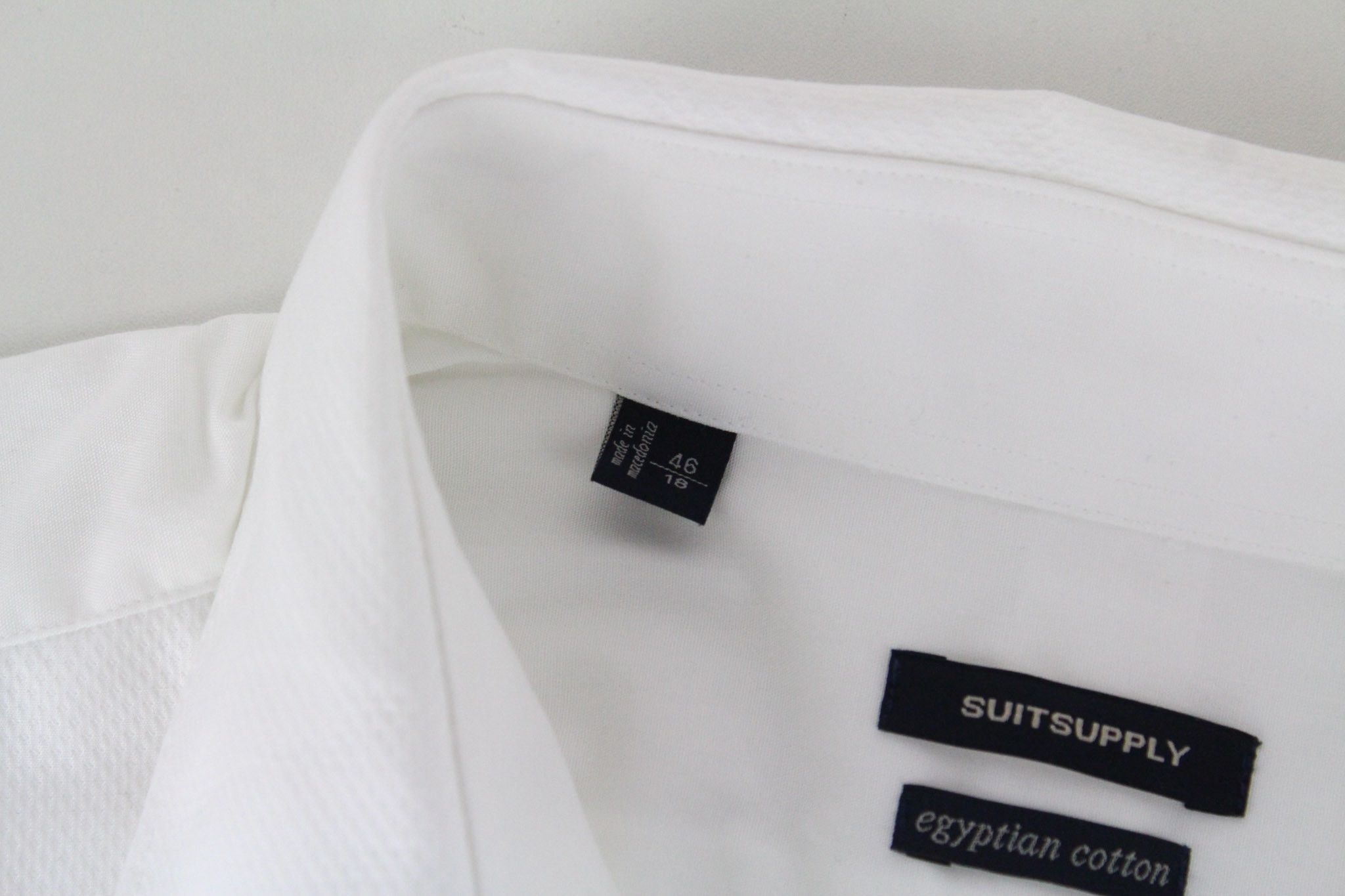 Suitsupply 46/18 White Cotton Twill 72368 Size 46R - 5 Thumbnail