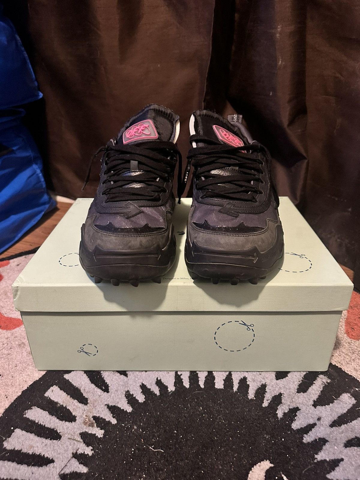 Off-White Off White ODSY-1000 Black Gray Fuchsia Size 13 Size US 13 / EU 46 - 5 Thumbnail