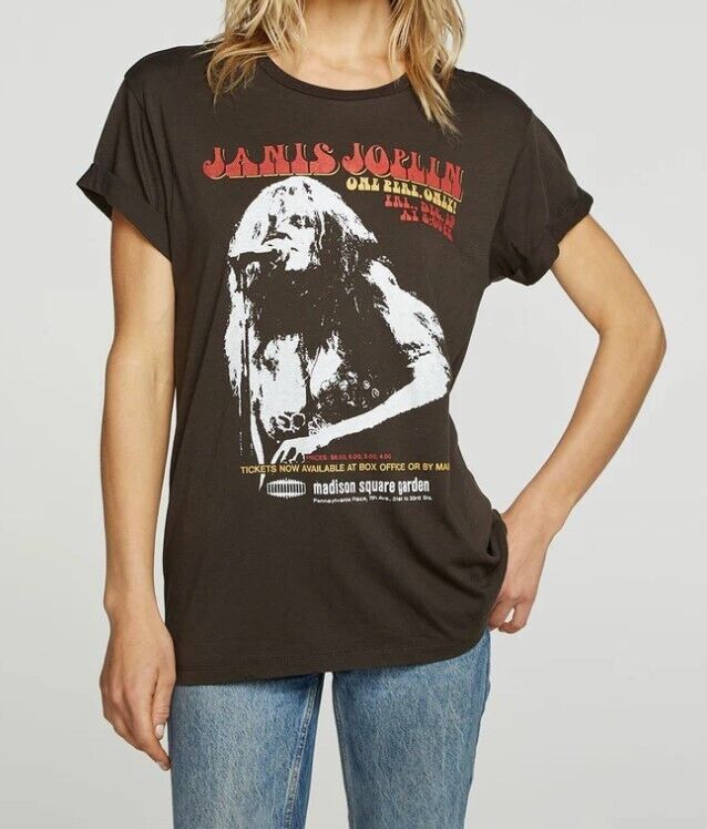 Chaser Brand Chaser Janis Joplin Madison Square Tee Charcoal ( S ) Size S / US 4 / IT 40 - 1 Thumbnail