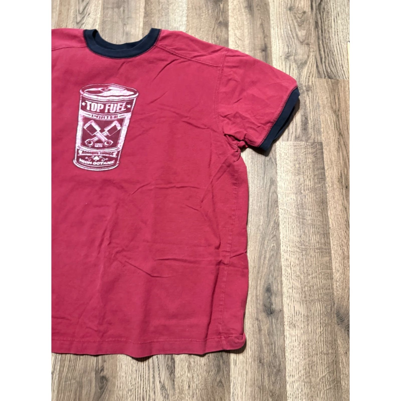 Old Navy Vintage Old Navy Shirts Mens XL Red Black Short Sleeve Top Fuel Porter Shirt Size US XL / EU 56 / 4 - 3 Thumbnail