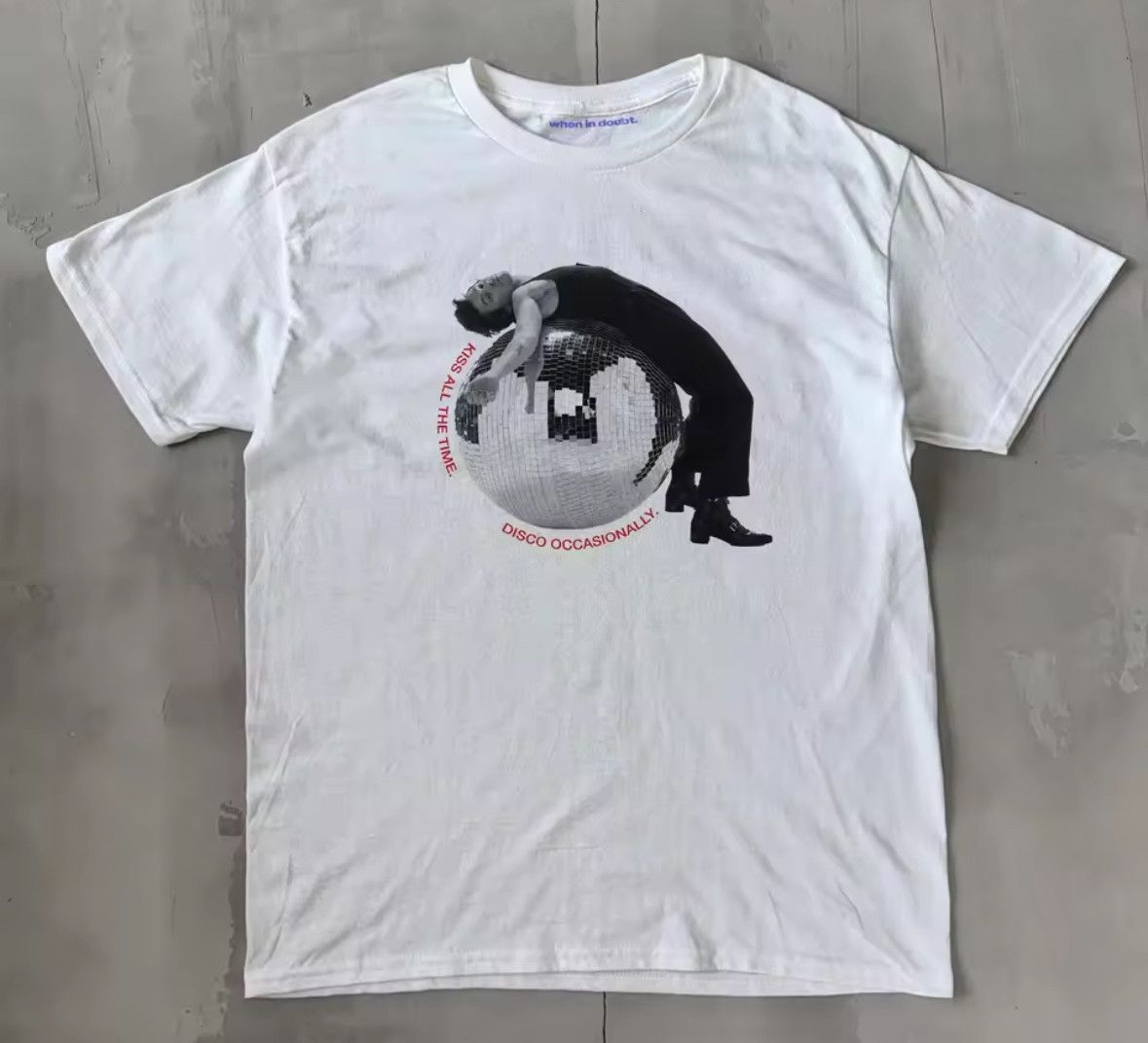 Other Street Creative Harry Styles Kiss All The Time Print T-Shirt Size US L / EU 52-54 / 3 - 2 Thumbnail
