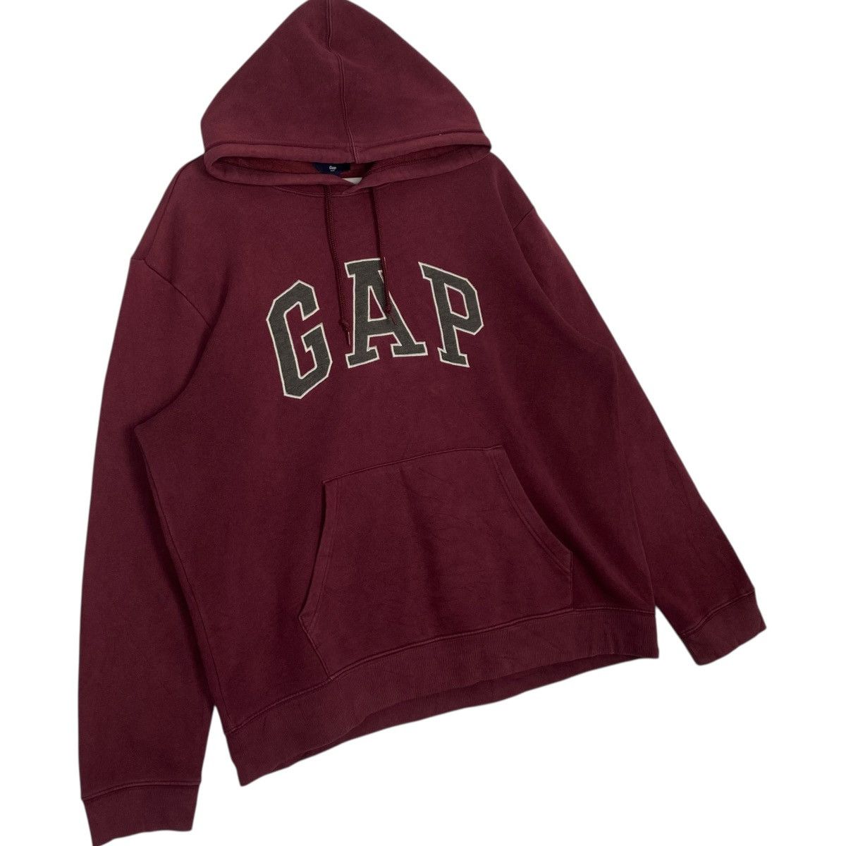 Vintage Vintage Gap Hoodie Big Logo Sweater Maroon Pullover Size L Size US L / EU 52-54 / 3 - 3 Thumbnail