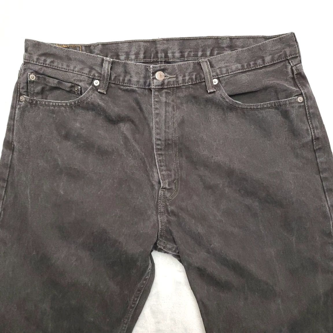Denime VINTAGE Levis Jeans Mens 40x32 Black 505 Denim 100% Cotton Straight Leg Casual Pants Jeans Size US 40 / EU 56 - 3 Thumbnail