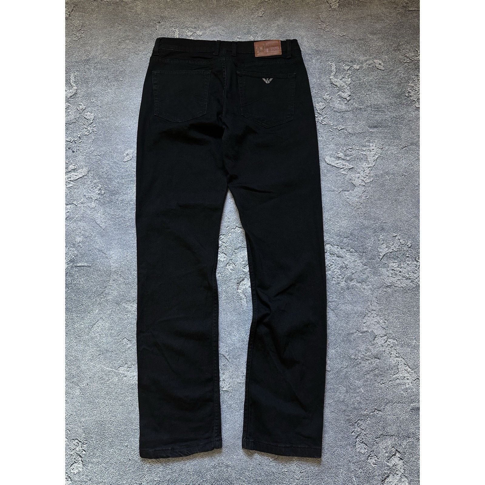 Armani Armani Jeans Metal Logo Black Regular Fit Mens Denim Pants Size US 34 / EU 50 - 1 Thumbnail