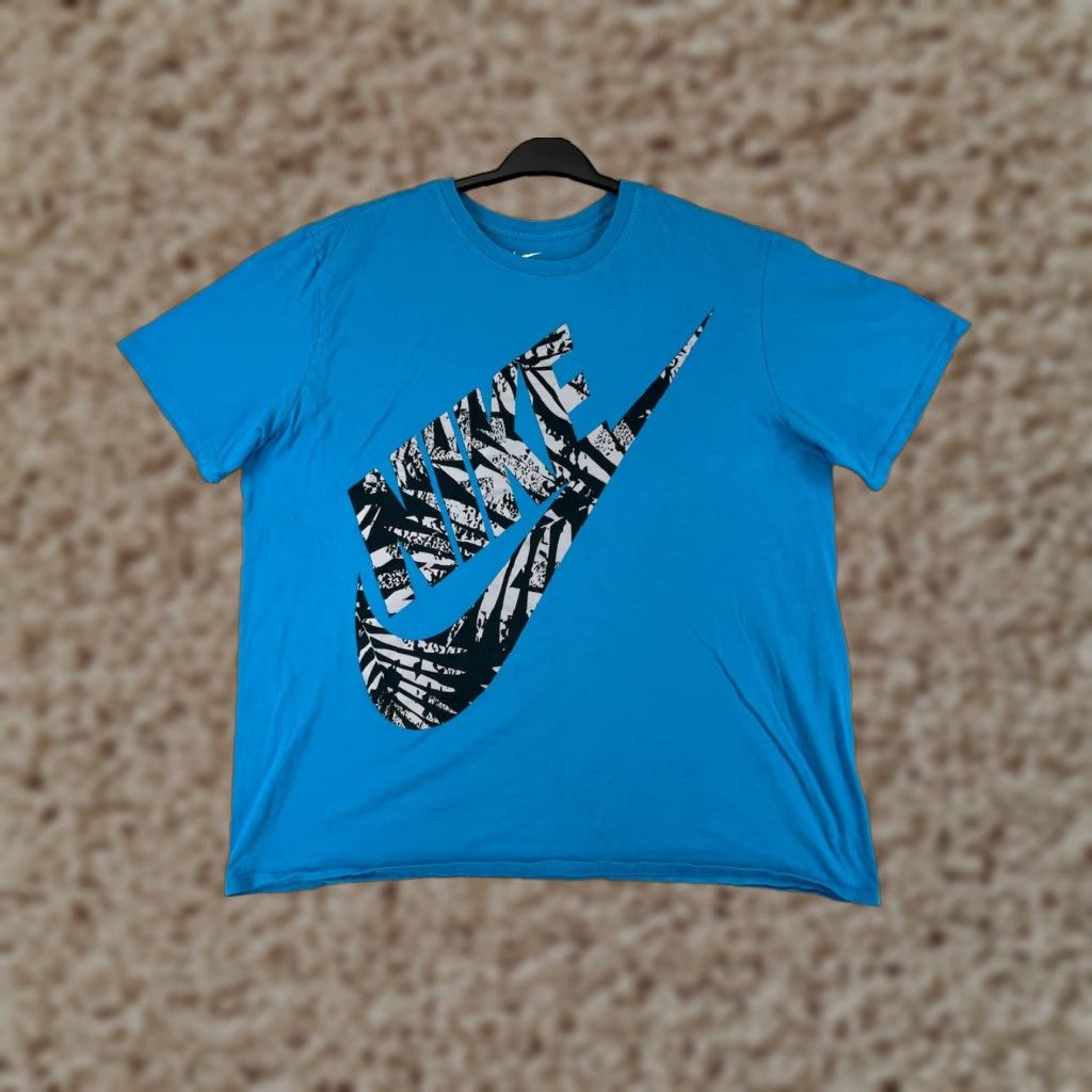 Nike Nike Shirt Mens 2XL Blue Logo Swoosh Palm Leaf Short Sleeve Crew Neck T-Shirt Size US XXL / EU 58 / 5 - 1 Thumbnail