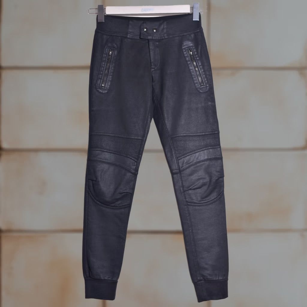 Polo Ralph Lauren Polo Ralph Lauren Women's Black Pants Trousers XS Wet Look Size 26" / US 2 / IT 38 - 1 Thumbnail
