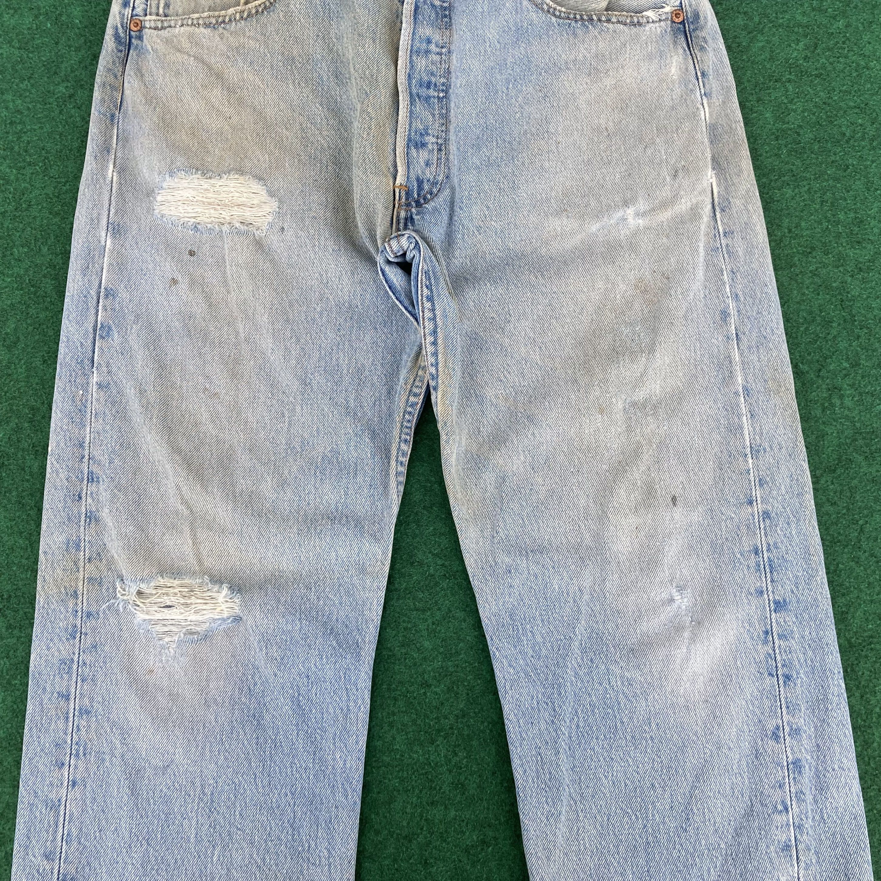 Levi's × Vintage Vtg Levis 501 Distressed Ripped Stains Sz 32 Jeans Size US 32 / EU 48 - 8 Thumbnail