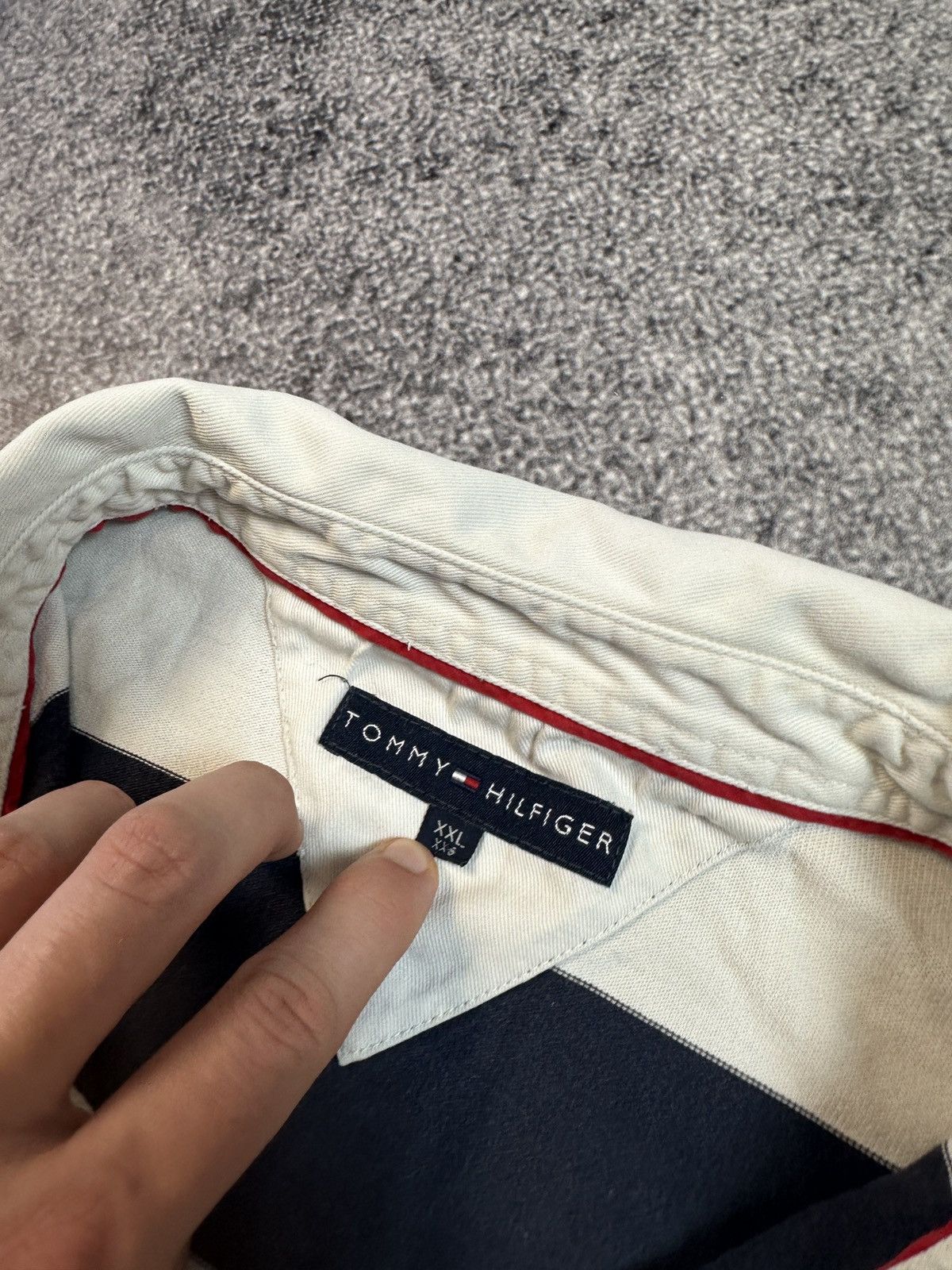 Tommy Hilfiger × Vintage Vintage Tommy Hilfiger Rugby Long Sleeve Streetwear Rare XXL Size US XXL / EU 58 / 5 - 3 Thumbnail