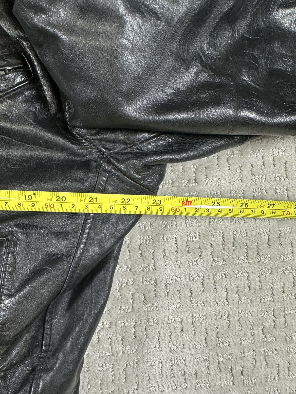 Vintage 70s/80s black leather biker jacket Size US S / EU 44-46 / 1 - 7 Thumbnail