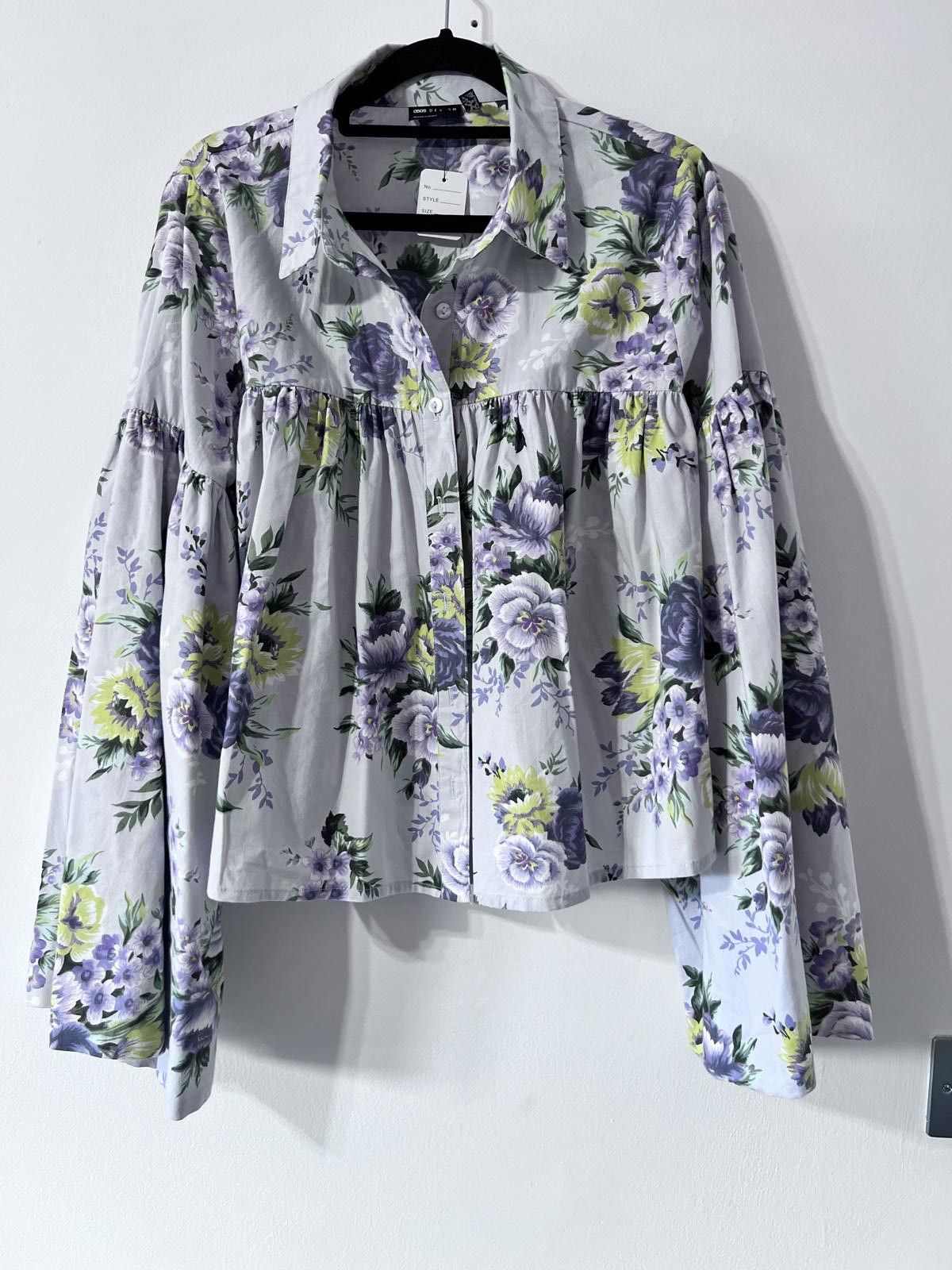 Asos ASOS DESIGN Floral Smock Blouse UK 14 Size L / US 10 / IT 46 - 1 Thumbnail