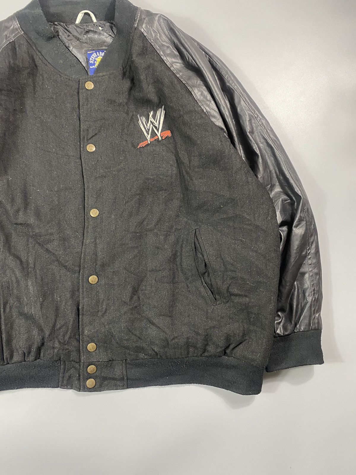 Vintage Vintage 90s WWE Rey Mysterio Faux Leather Varsity Jacket Size US XXL / EU 58 / 5 - 5 Thumbnail