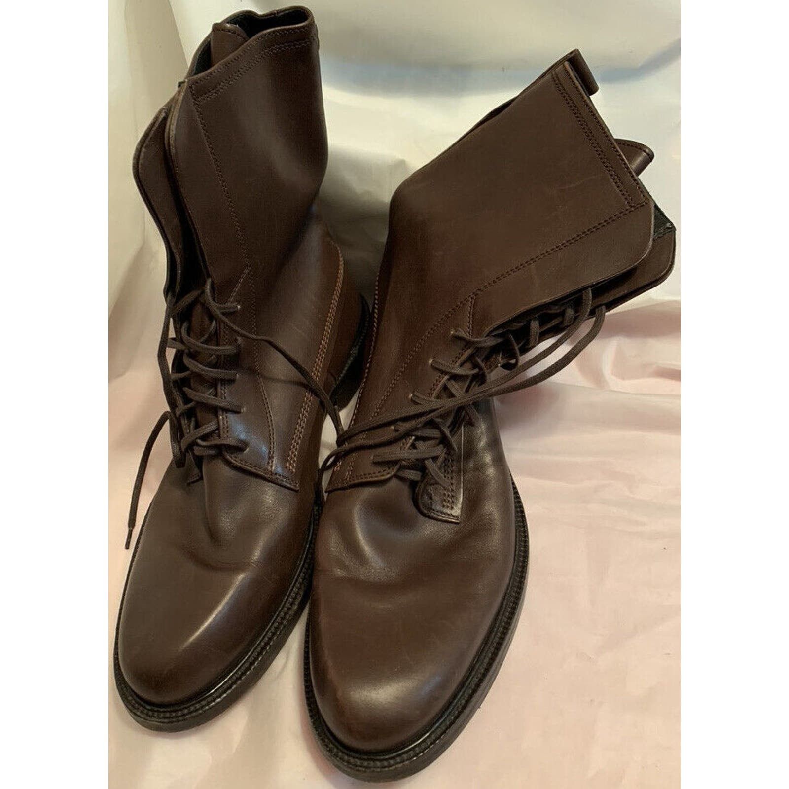 image of Hugo Boss 42 50137749 14 Brown Leather Boot - Size 42, Men's