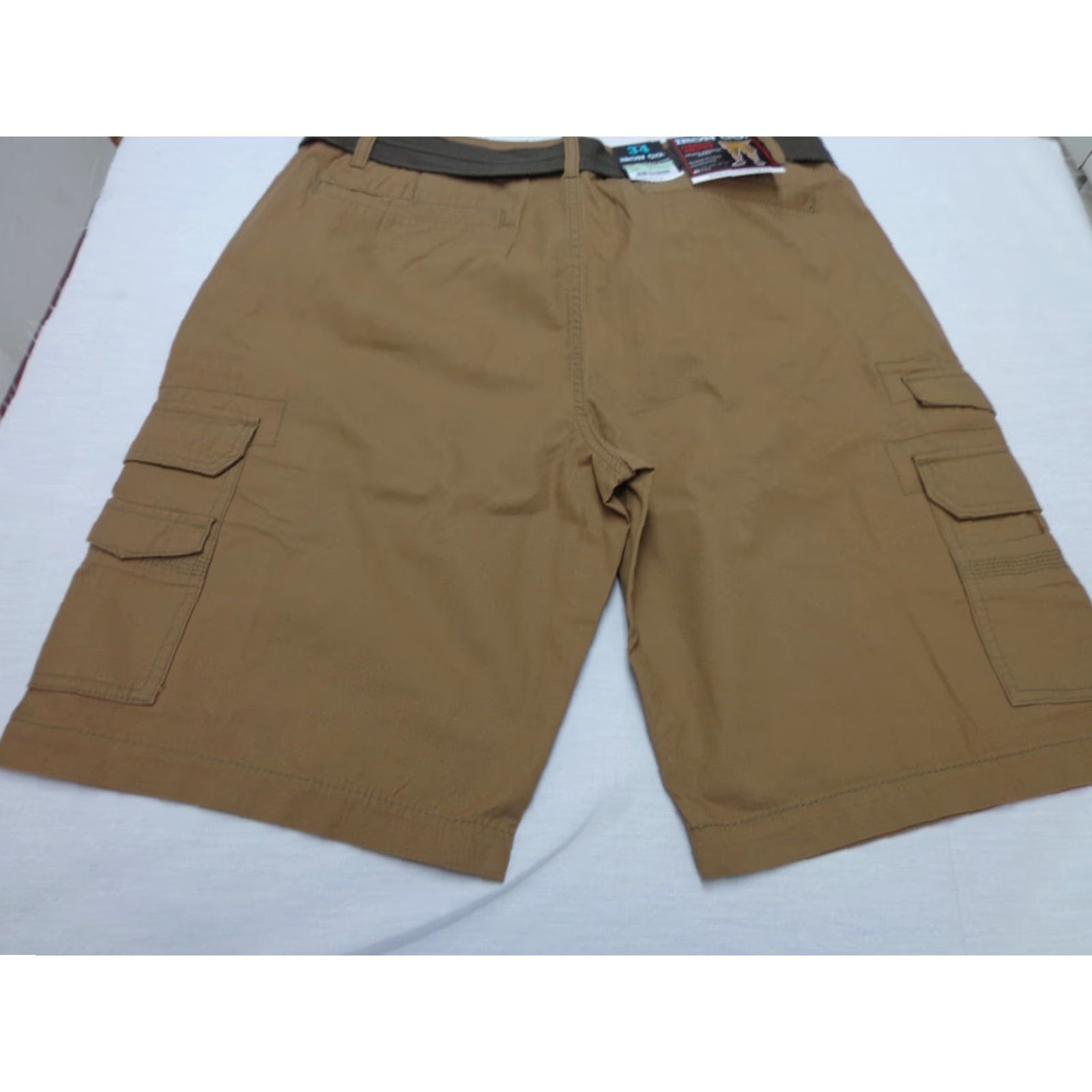 Vintage VINTAGE Iron Co. Cargo Shorts Belted Brown 34 Men Size 34 New Tobacco Brown Cargo Belted Short Mens Size US 34 / EU 50 - 3 Thumbnail