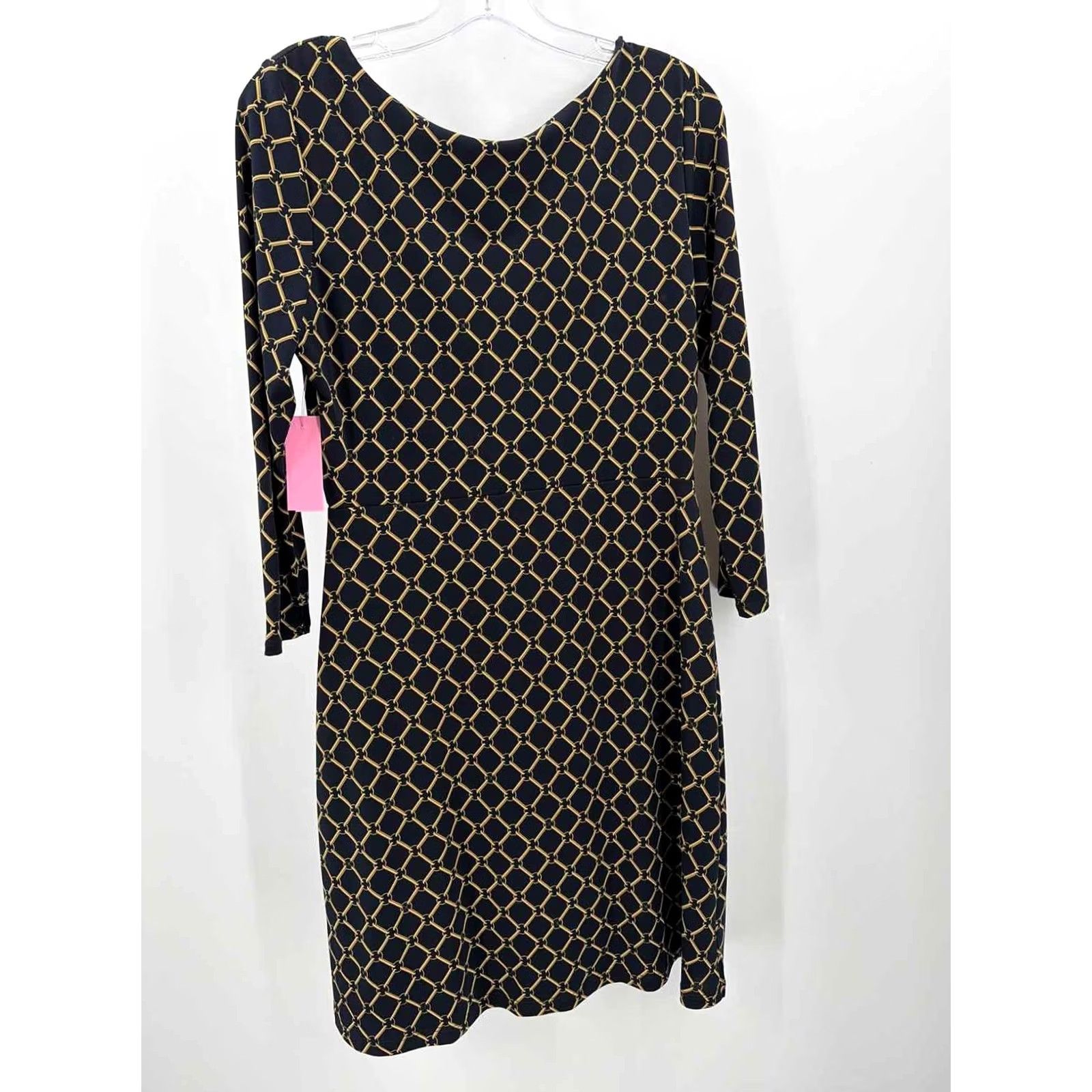 Vintage Gilli Dress Navy Large Knee Length Long Sleeve Pre-Owned Size L / US 10 / IT 46 - 2 Thumbnail
