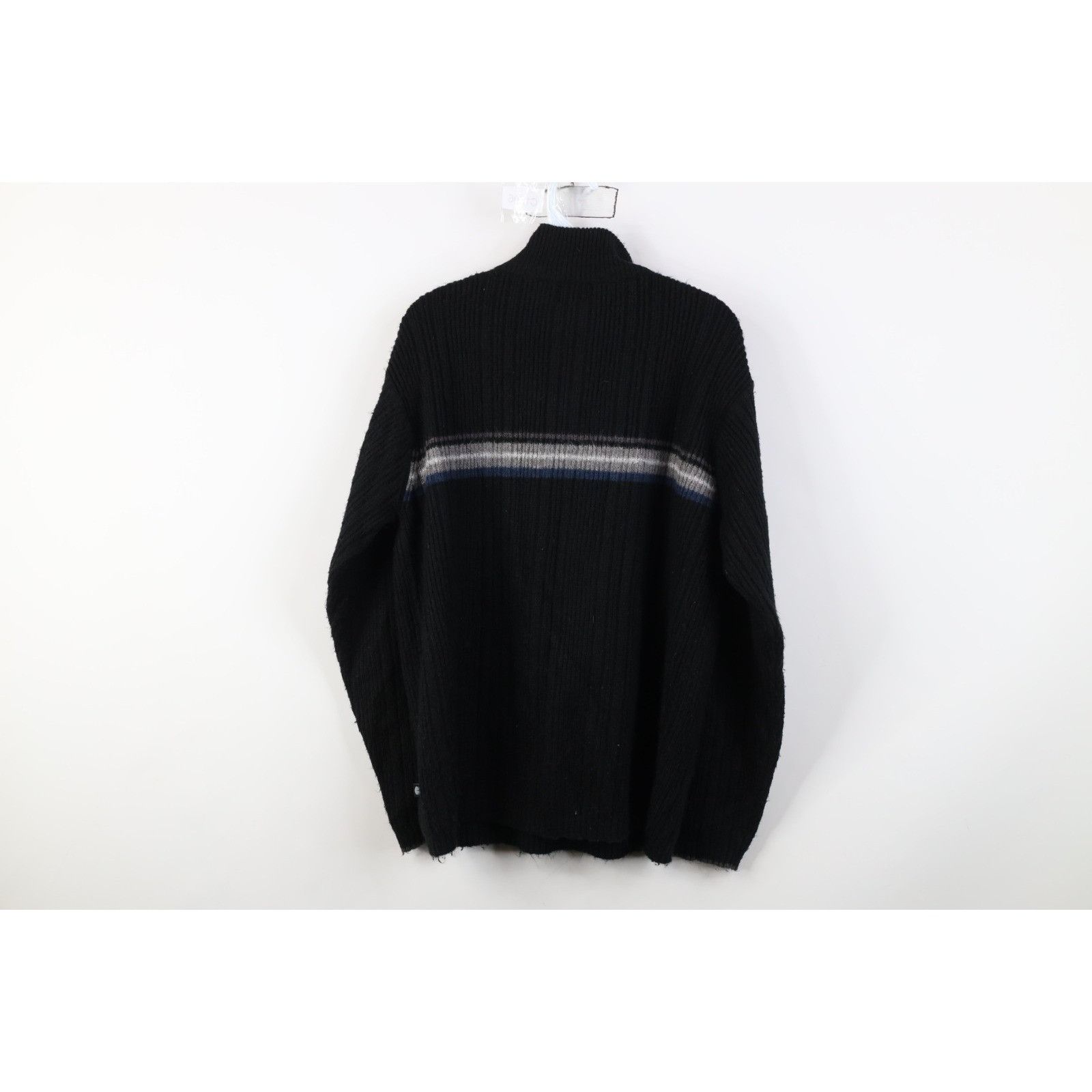 Vintage Vintage 90s Y2K Streetwear Striped Knit Half Zip Sweater Size US M / EU 48-50 / 2 - 12 Thumbnail