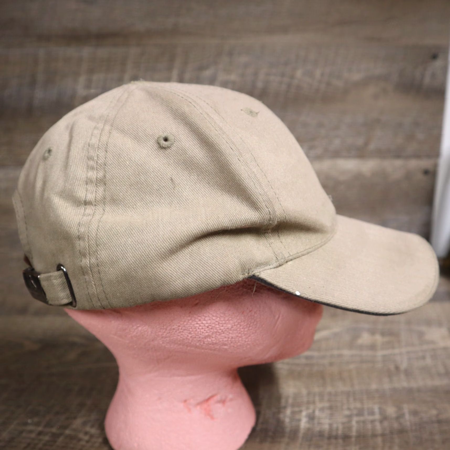 American Needle American Needle Hat Baseball Cap Grams Grammys Adjustable Men's One Size Black Beige Cotton Canvas Casual Vintage? Size ONE SIZE - 3 Thumbnail