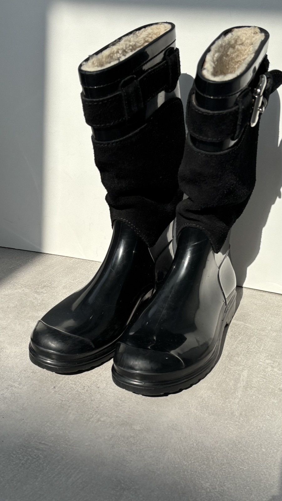 Dolce & Gabbana Dolce & Gabbana D&G Rubber Rain Boots Gumboots Suede Size US 9 / IT 39 - 13 Thumbnail