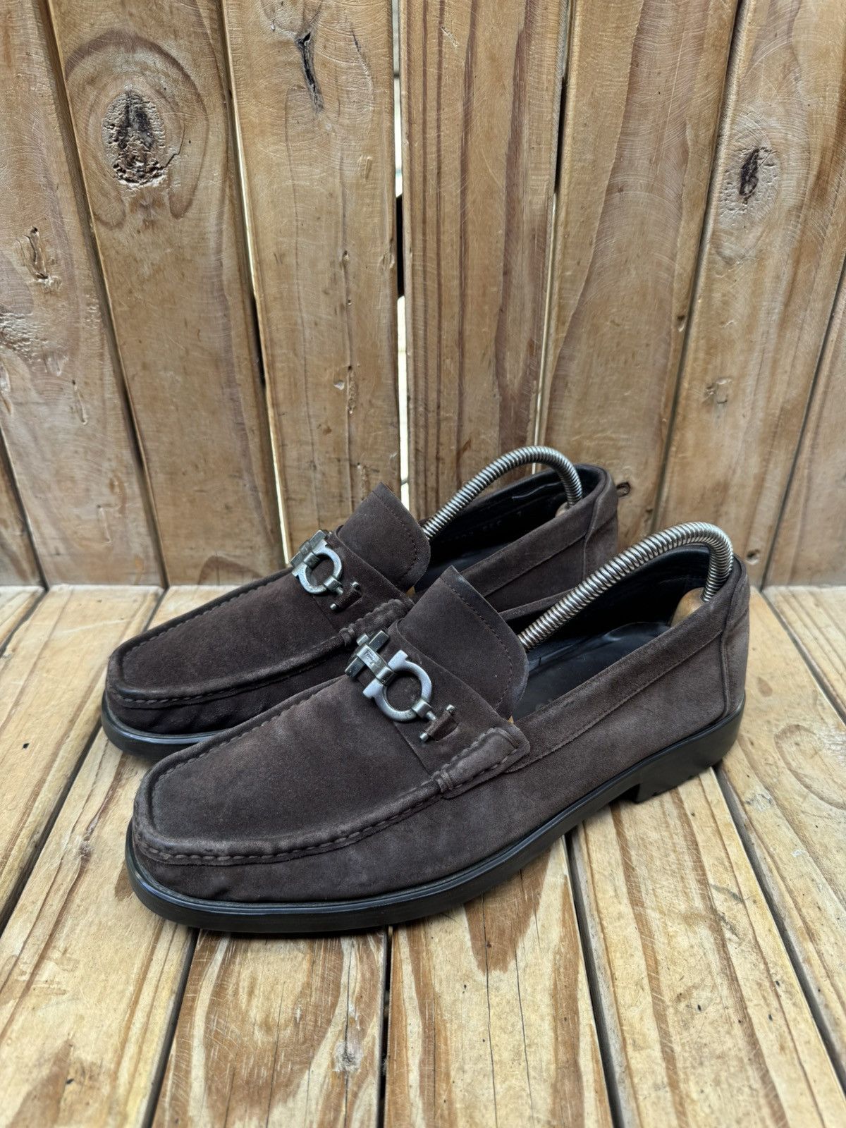 Salvatore Ferragamo Salvatore Ferragamo brown suede leather loafers EUR 42 EE Size US 8 / EU 41 - 23 Thumbnail
