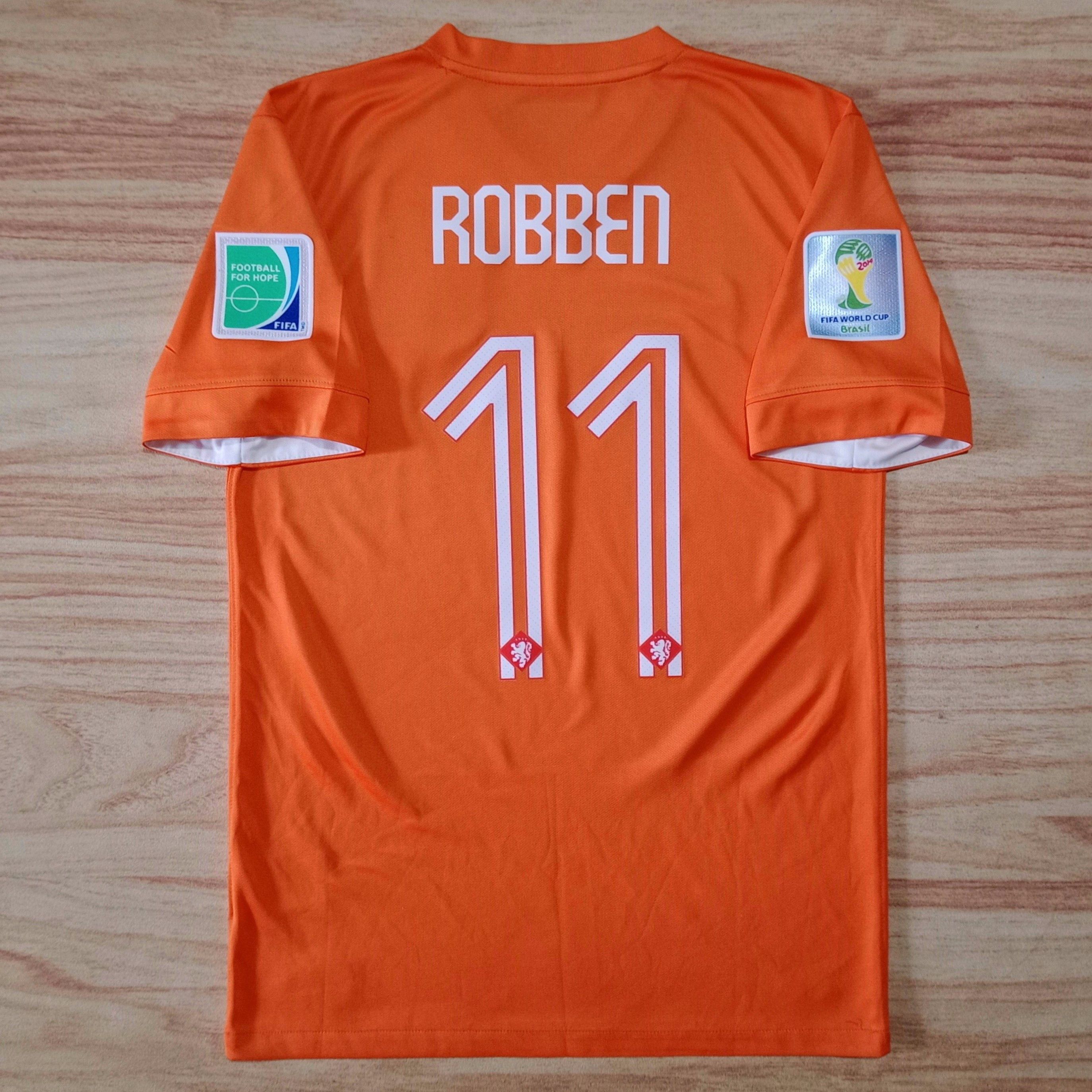 Nike Netherlands World Cup 2014 Home Jersey Arjen Robben 11 Size US S / EU 44-46 / 1 - 2 Thumbnail