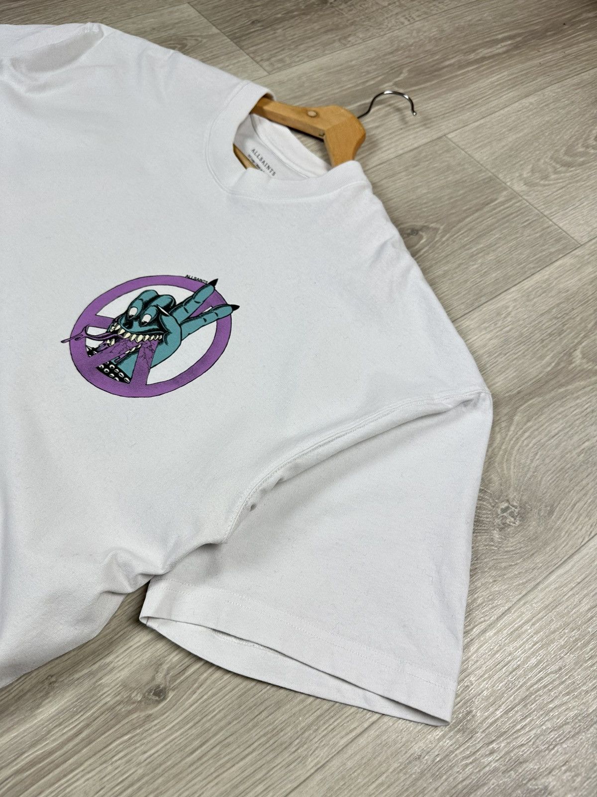 Allsaints Allsaints Activist Big Crazy Logo Oversized Crew T-Shirt Size US XXL / EU 58 / 5 - 4 Thumbnail