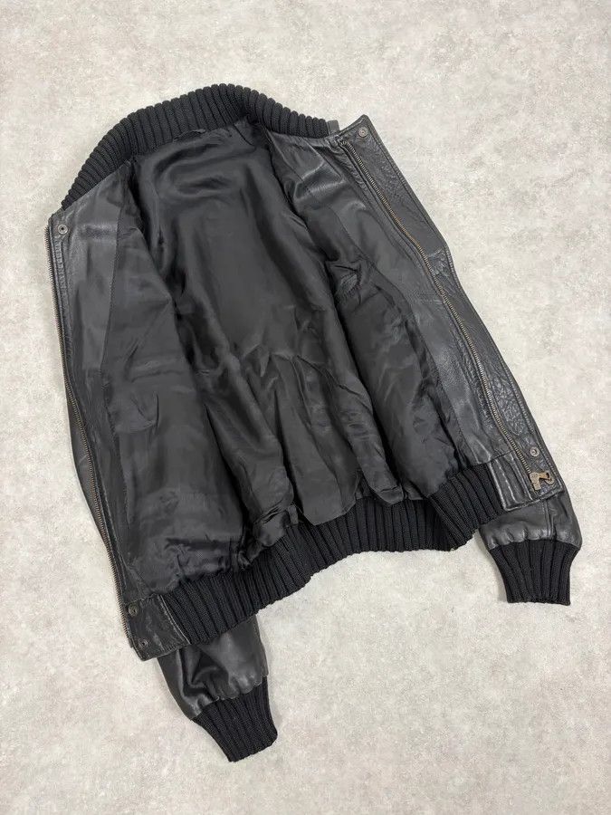 Daniele Alessandrini 2000s Daniele Alessandrini Aviator Black Leather Jacket Size US M / EU 48-50 / 2 - 7 Thumbnail