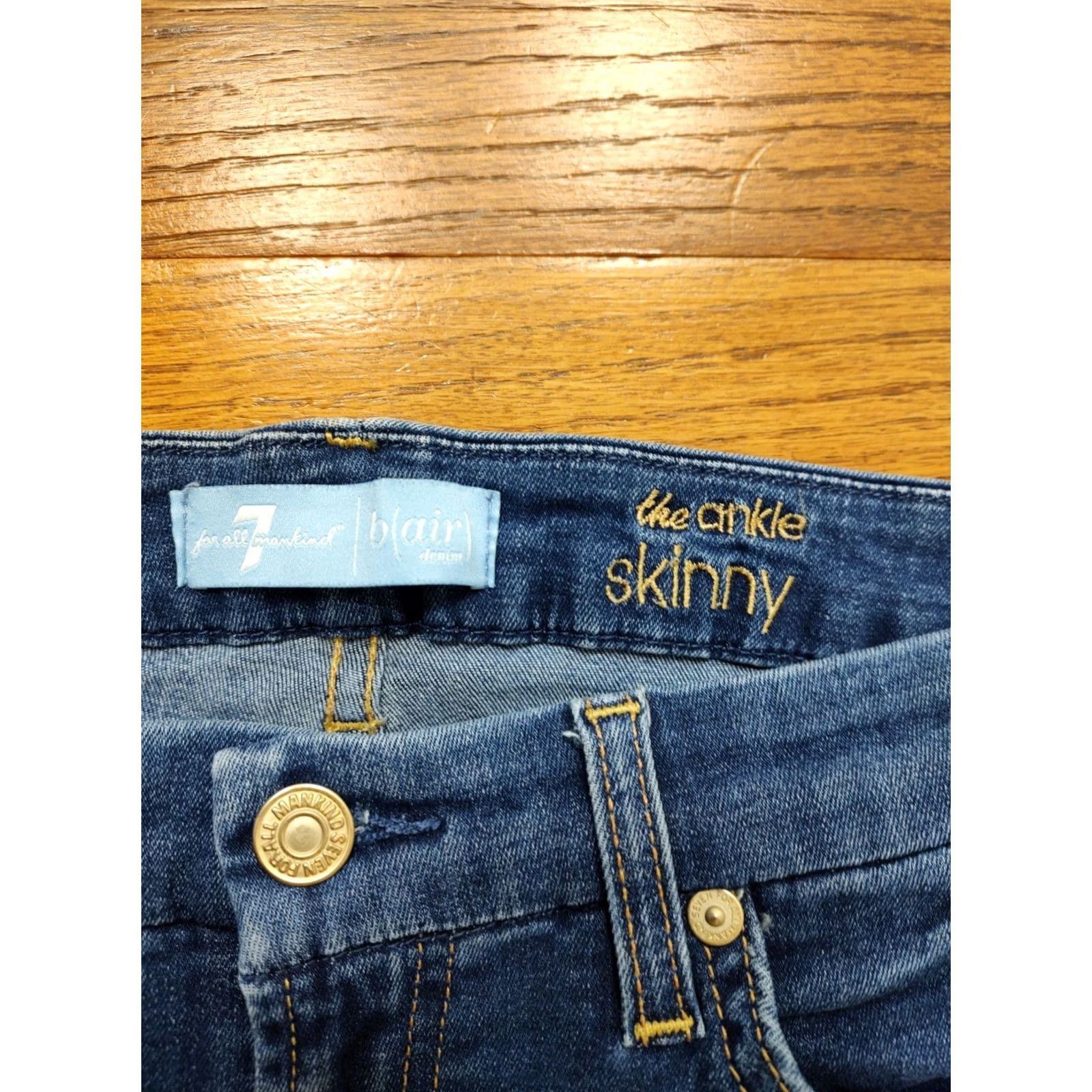 7 For All Mankind 7 For All Mankind Jeans Skinny 31 x 28 Denim Blue Women Slim 5-Pocket Inseam 28 USA City Bohemian Skinny Jeans Size 24" / US 00 / IT 34 - 4 Thumbnail