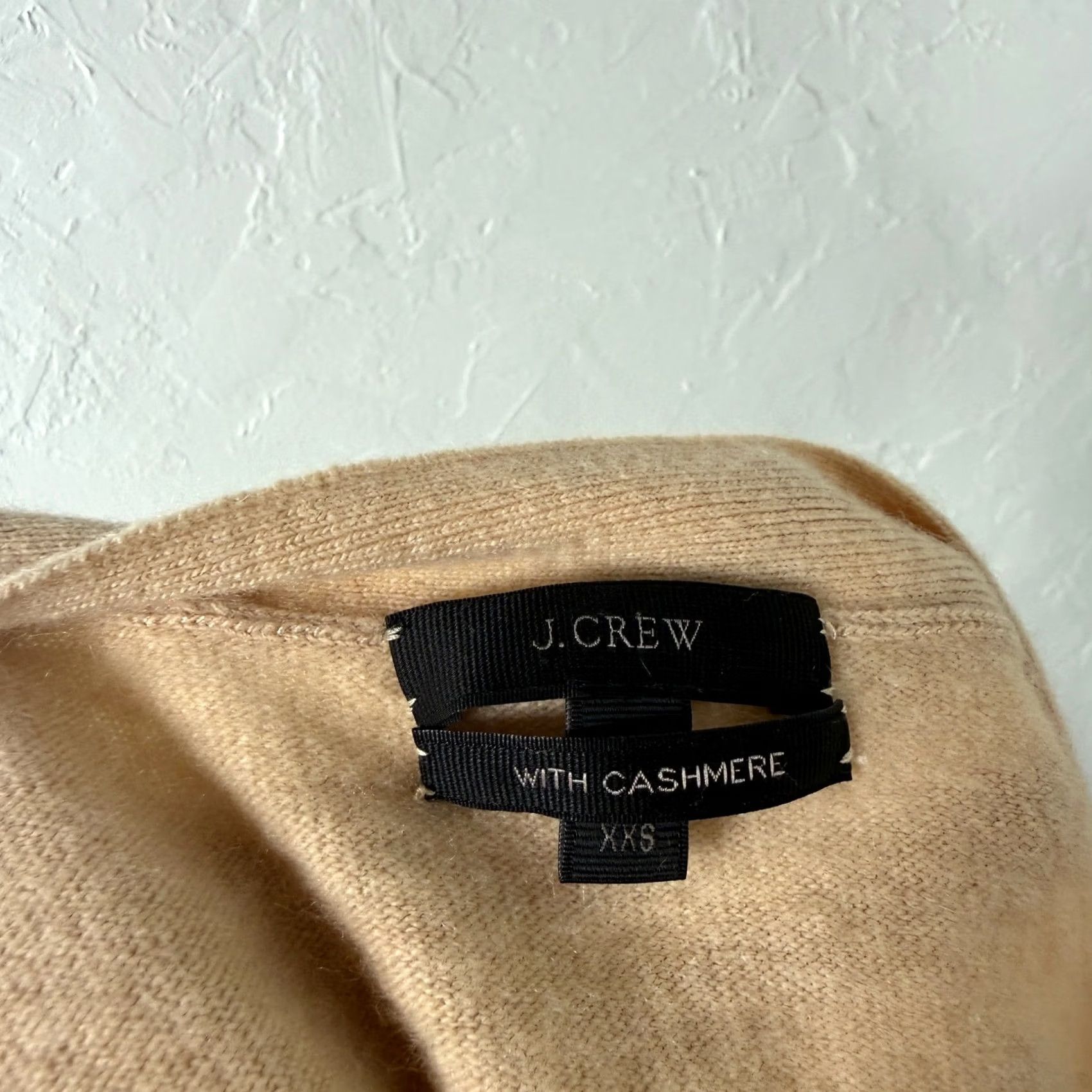 J.Crew J. Crew Cardigan Sweater XXS 100% Cashmere V-Neck L/S Beige Womens Knits Classic Stretch - Dry Clean Only Size XXS / US 00 / IT 34 - 5 Thumbnail