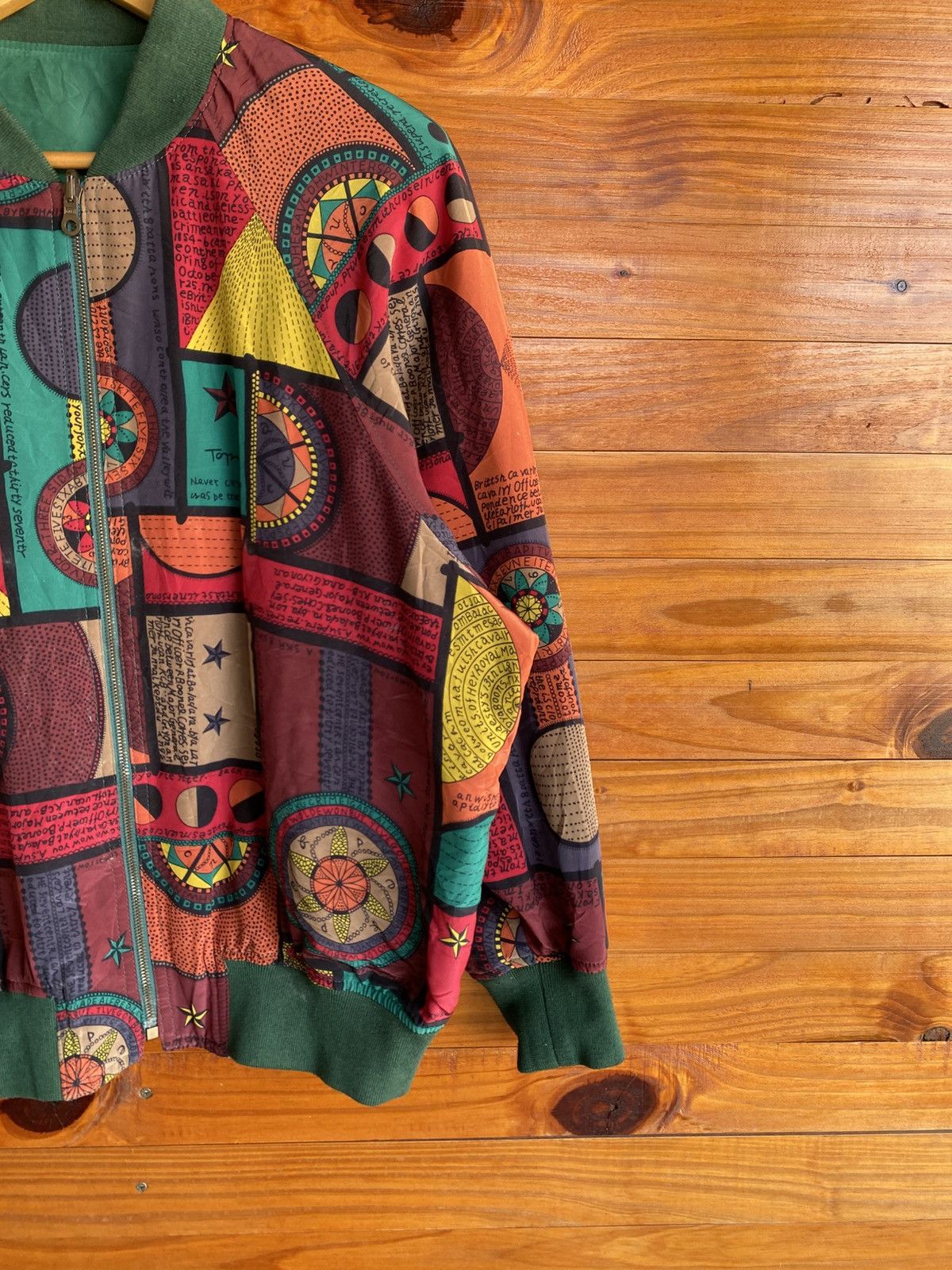 Japanese Brand Vintage Japanese Reversible Bomber Green Flight Jacket Size US L / EU 52-54 / 3 - 8 Thumbnail