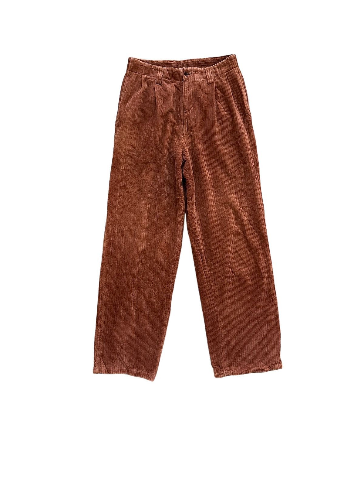 image of Vintage Corduroy Wide Pants in Brown, Men's (Size 30)