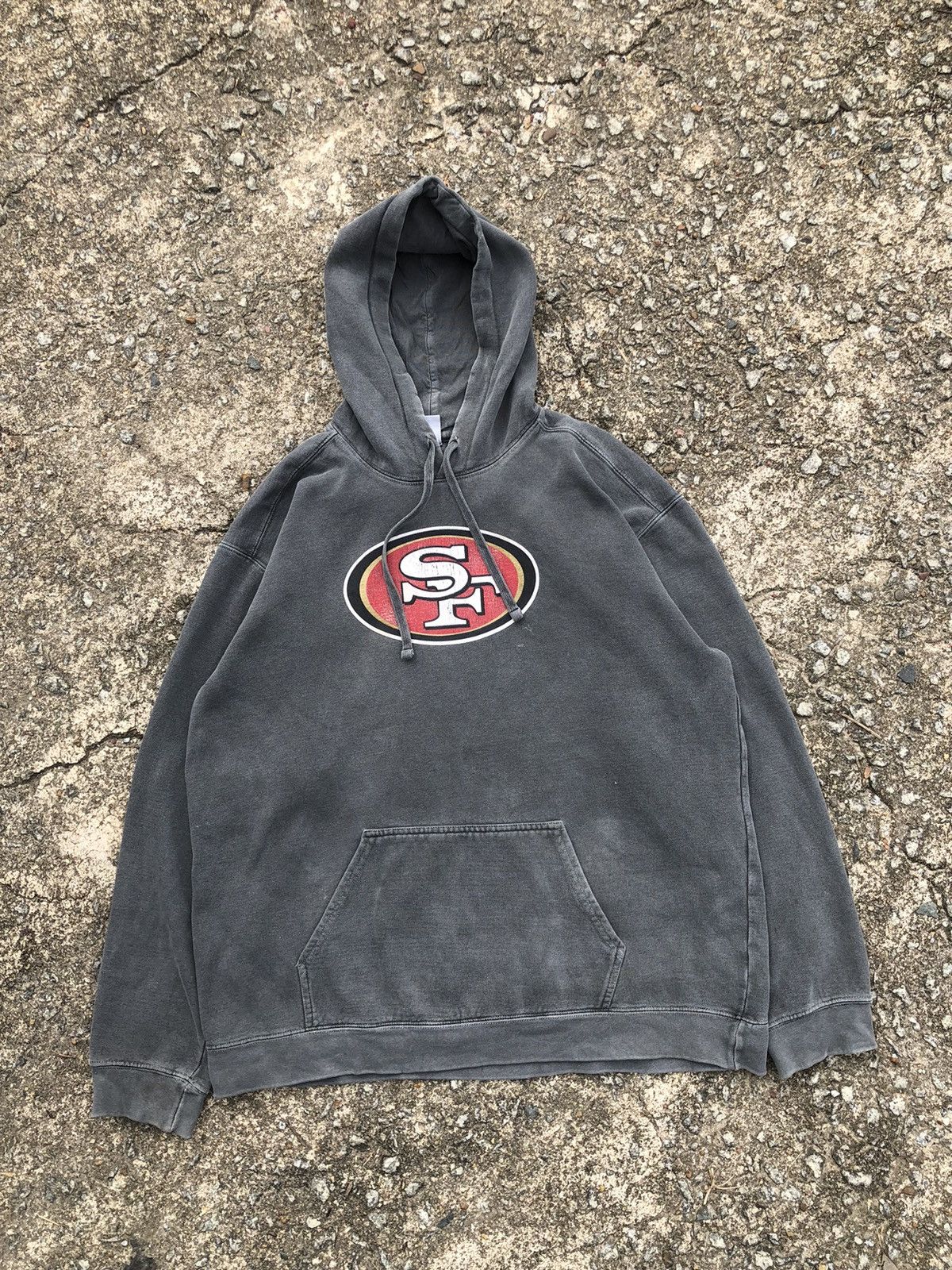 Vintage Vintage Beauty Sunfaded NFL San Francisco Center Logo Hoodie Size US L / EU 52-54 / 3 - 1 Thumbnail